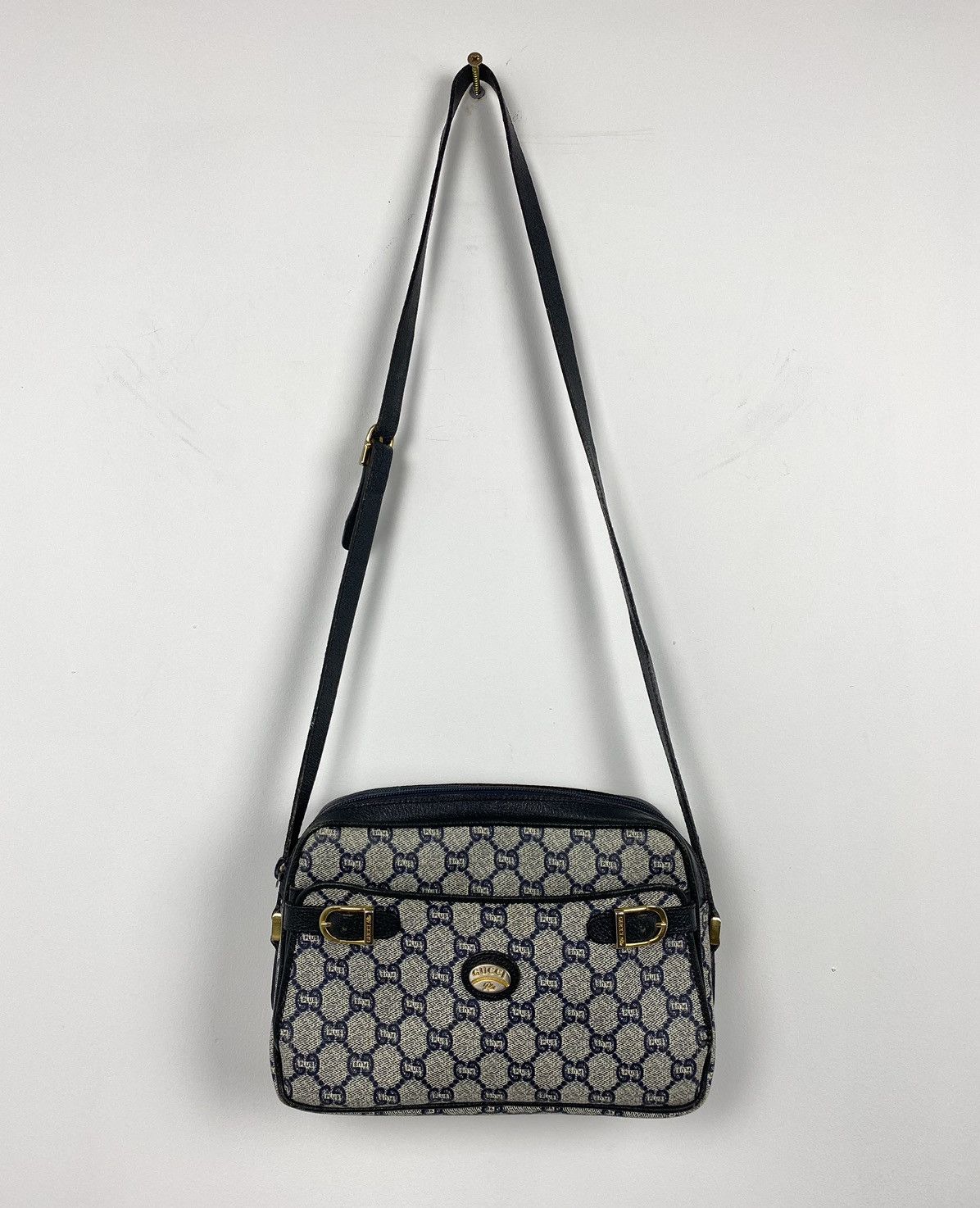 Gucci Vintage Gucci Plus Monogram Cross Body Bag Fendi Dior Chanel Size ONE SIZE - 2 Thumbnail