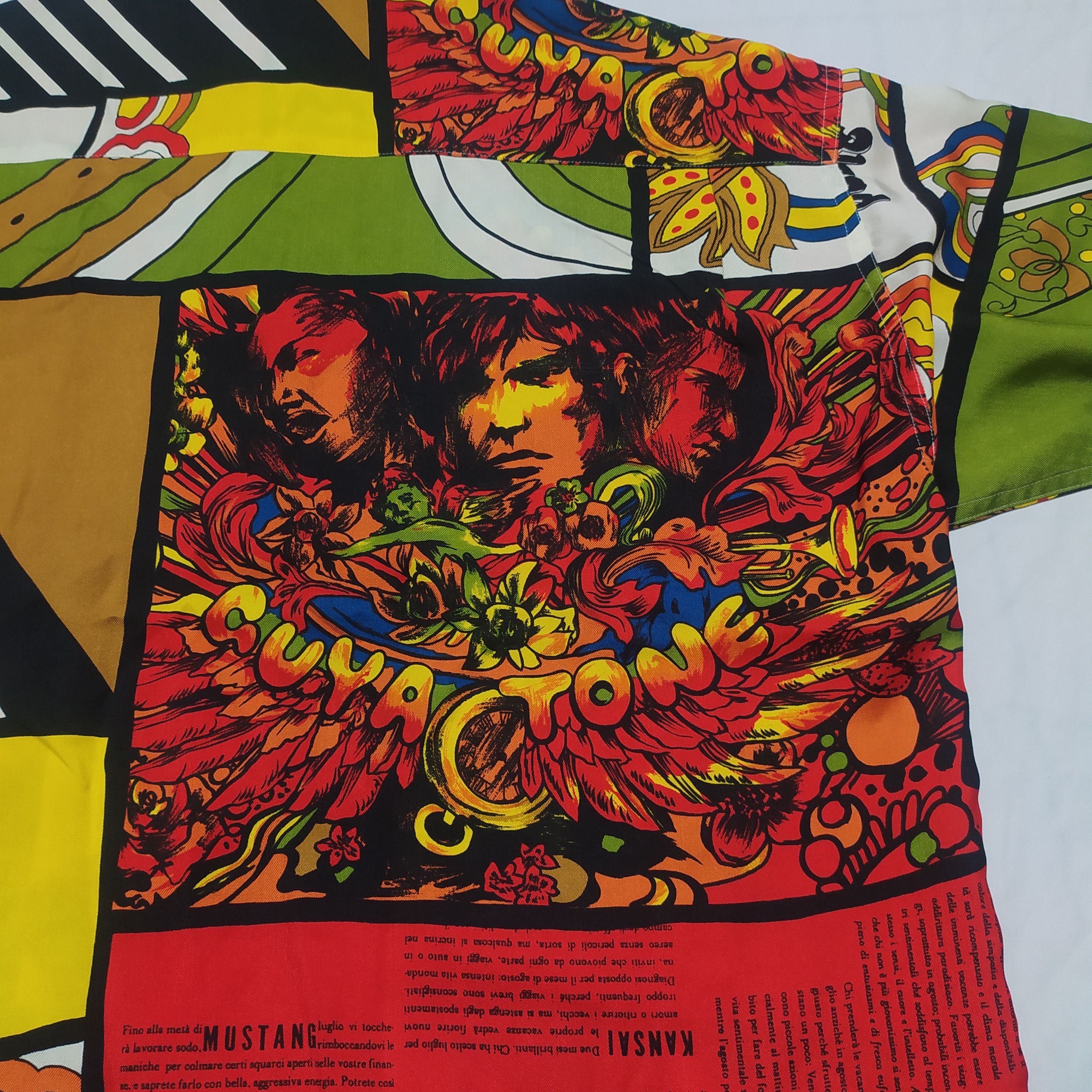 Kansai Yamamoto Vintage 90s Kansai Yamamoto O2 all over print button shirt Size US M / EU 48-50 / 2 - 9 Thumbnail
