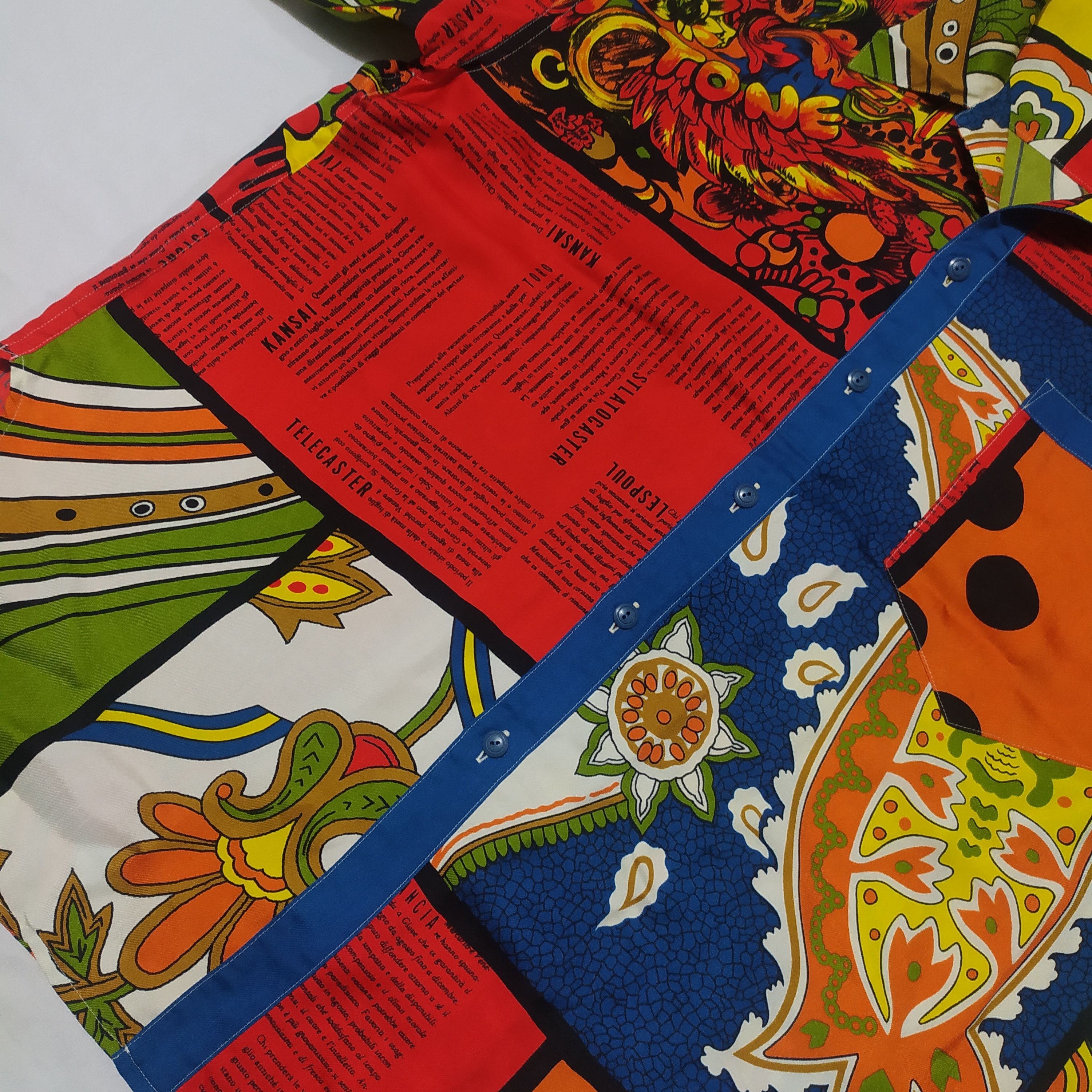 Kansai Yamamoto Vintage 90s Kansai Yamamoto O2 all over print button shirt Size US M / EU 48-50 / 2 - 11 Thumbnail