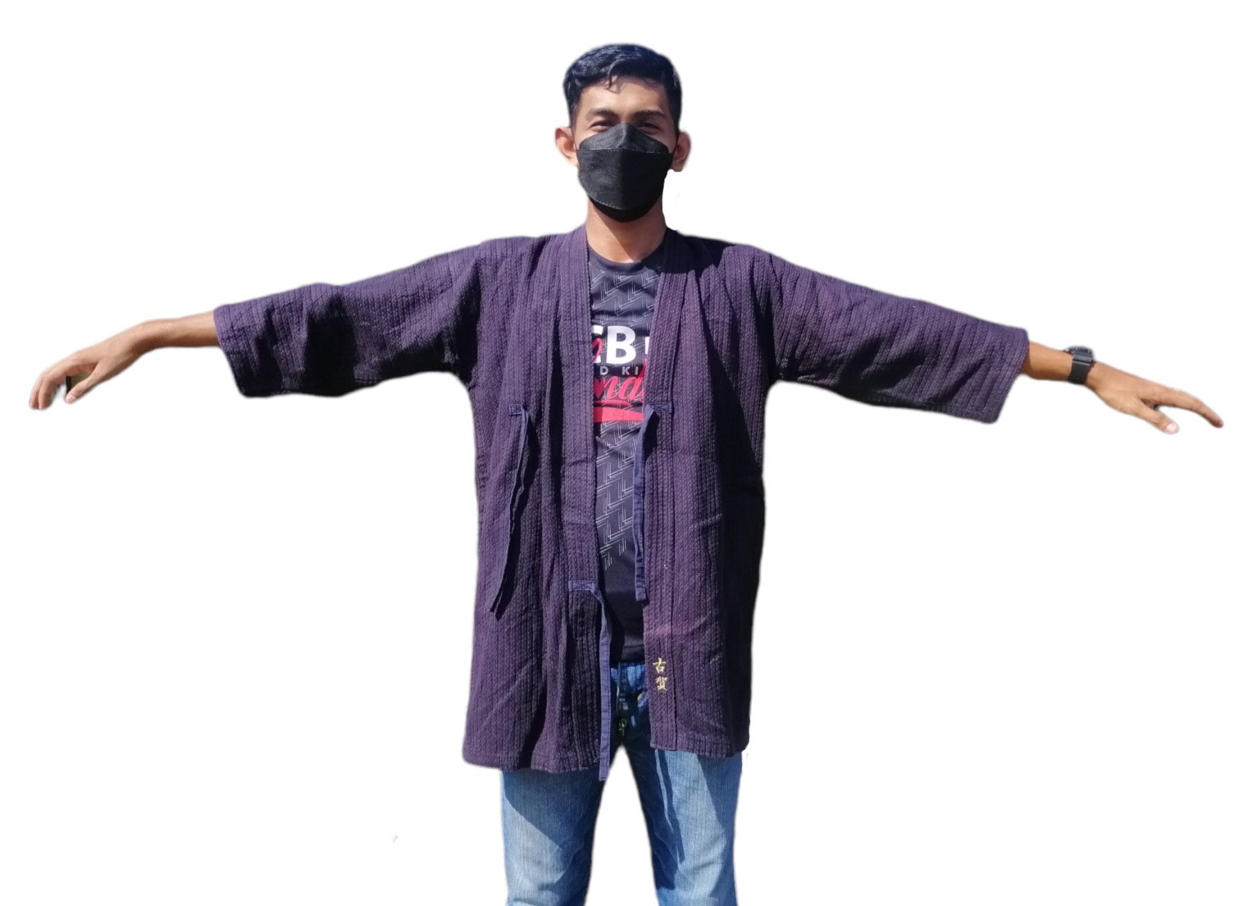 Japanese Brand Vintage Japanese Indigo Cotton Kimono Jacket Size US M / EU 48-50 / 2 - 5 Thumbnail
