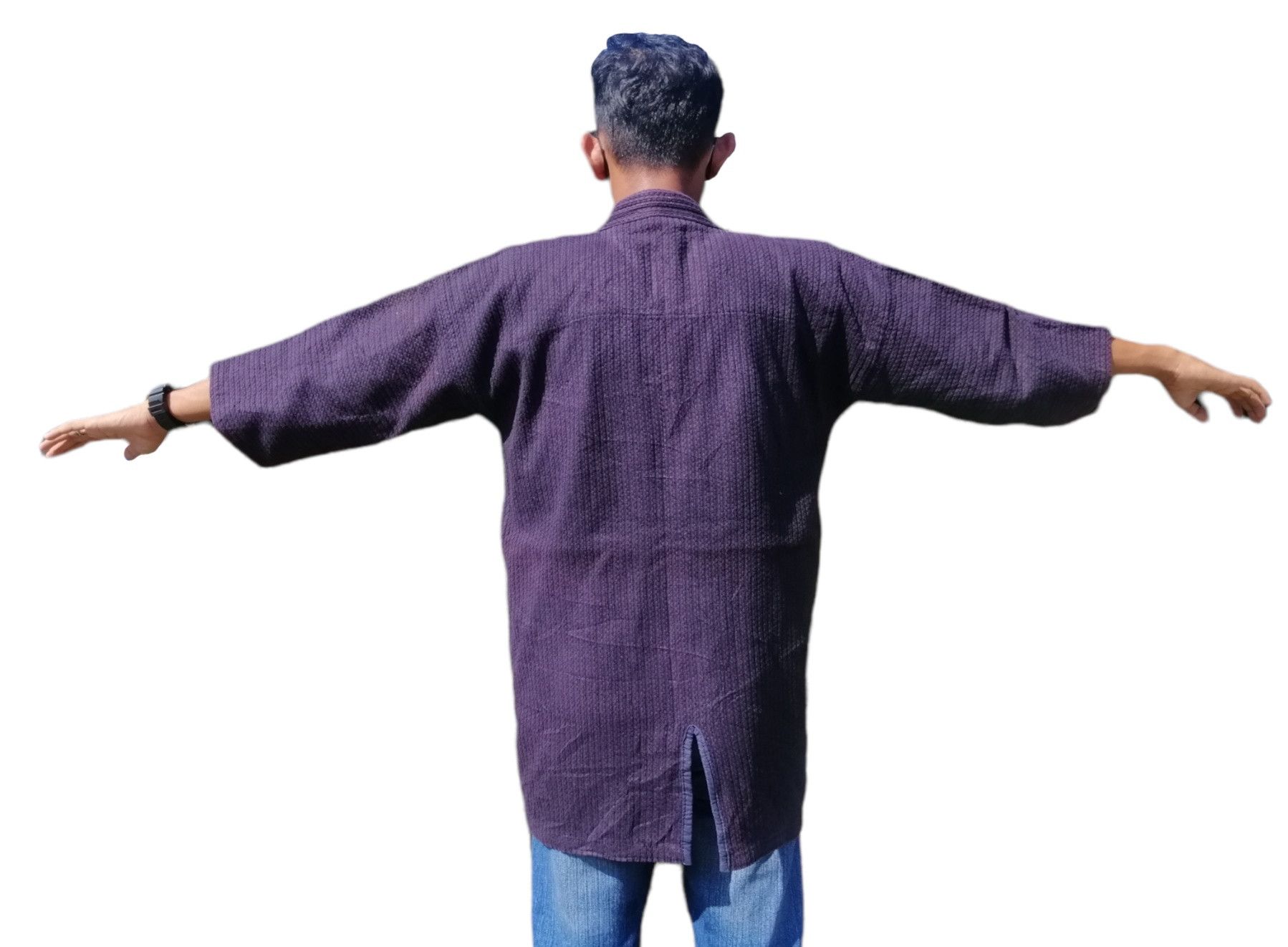 Japanese Brand Vintage Japanese Indigo Cotton Kimono Jacket Size US M / EU 48-50 / 2 - 6 Thumbnail