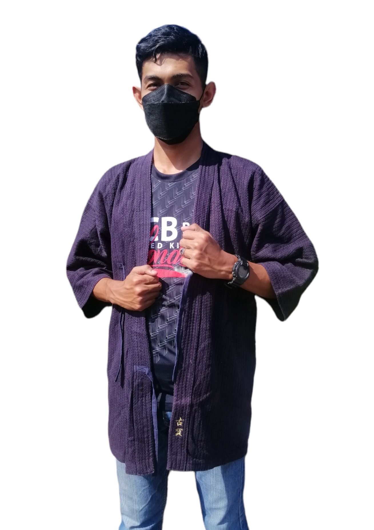 Japanese Brand Vintage Japanese Indigo Cotton Kimono Jacket Size US M / EU 48-50 / 2 - 1 Thumbnail