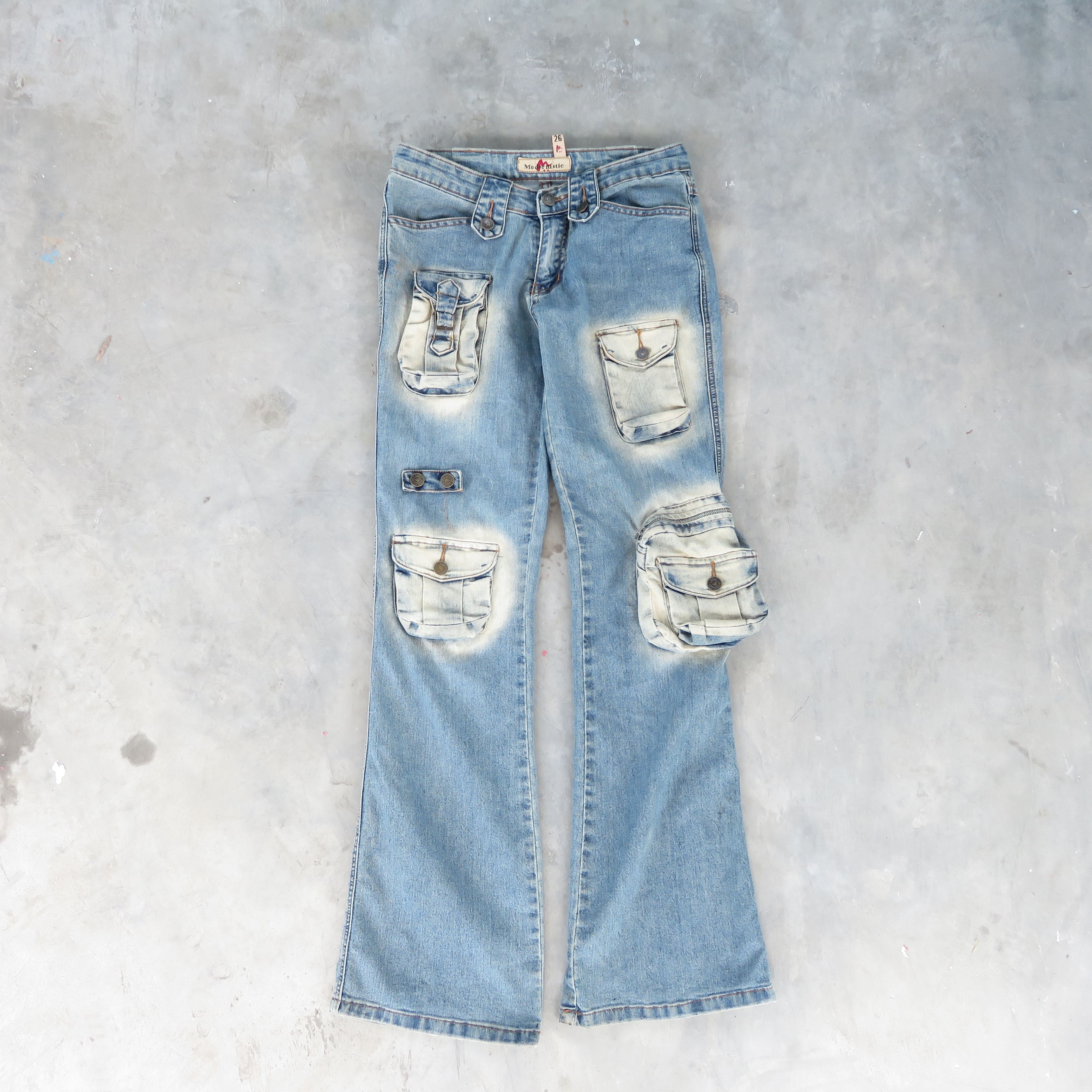 Japanese Brand Modernistic Flare Multipocket Punk Utility Cargo Pant Size US 28 / EU 44 - 6 Thumbnail