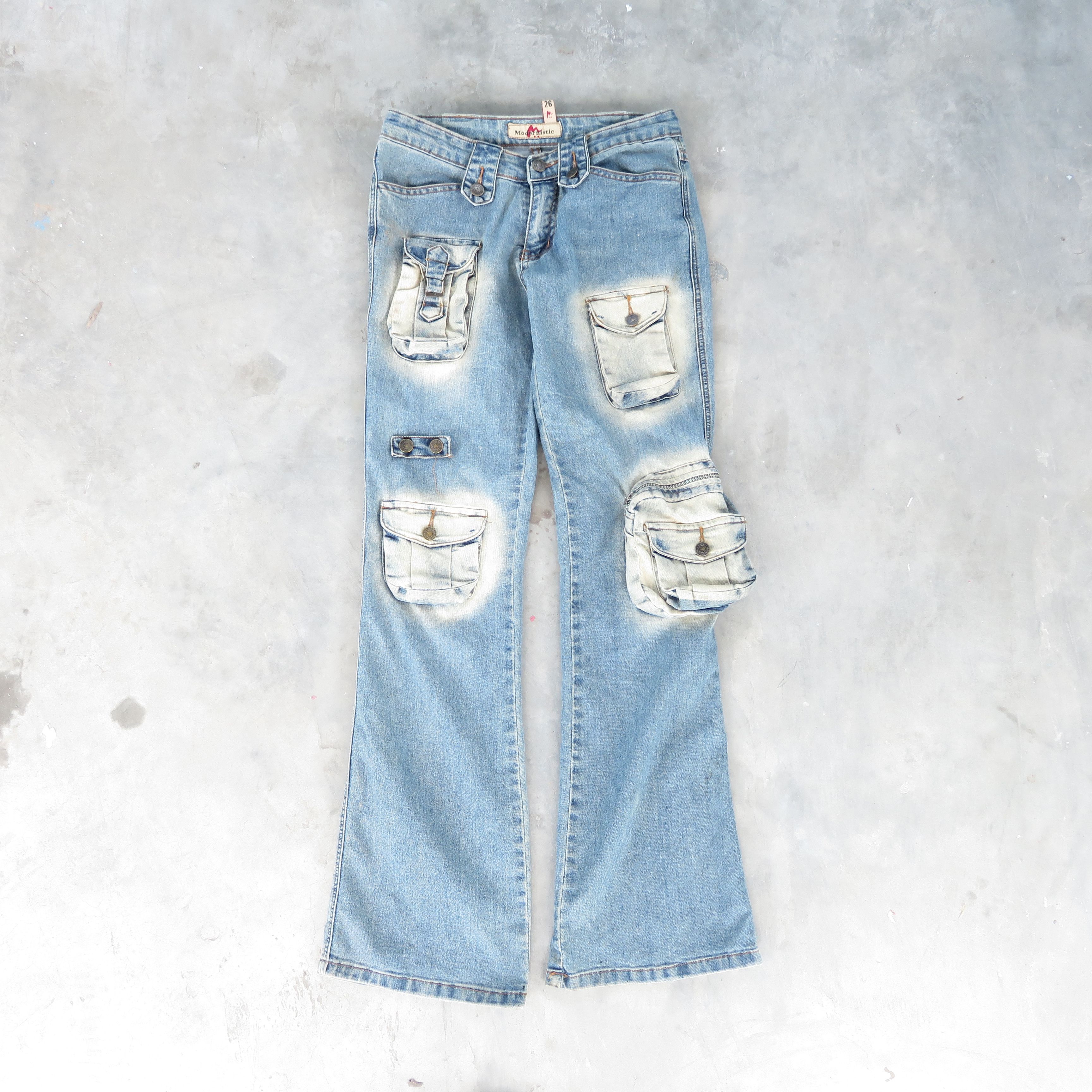 Japanese Brand Modernistic Flare Multipocket Punk Utility Cargo Pant Size US 28 / EU 44 - 1 Thumbnail