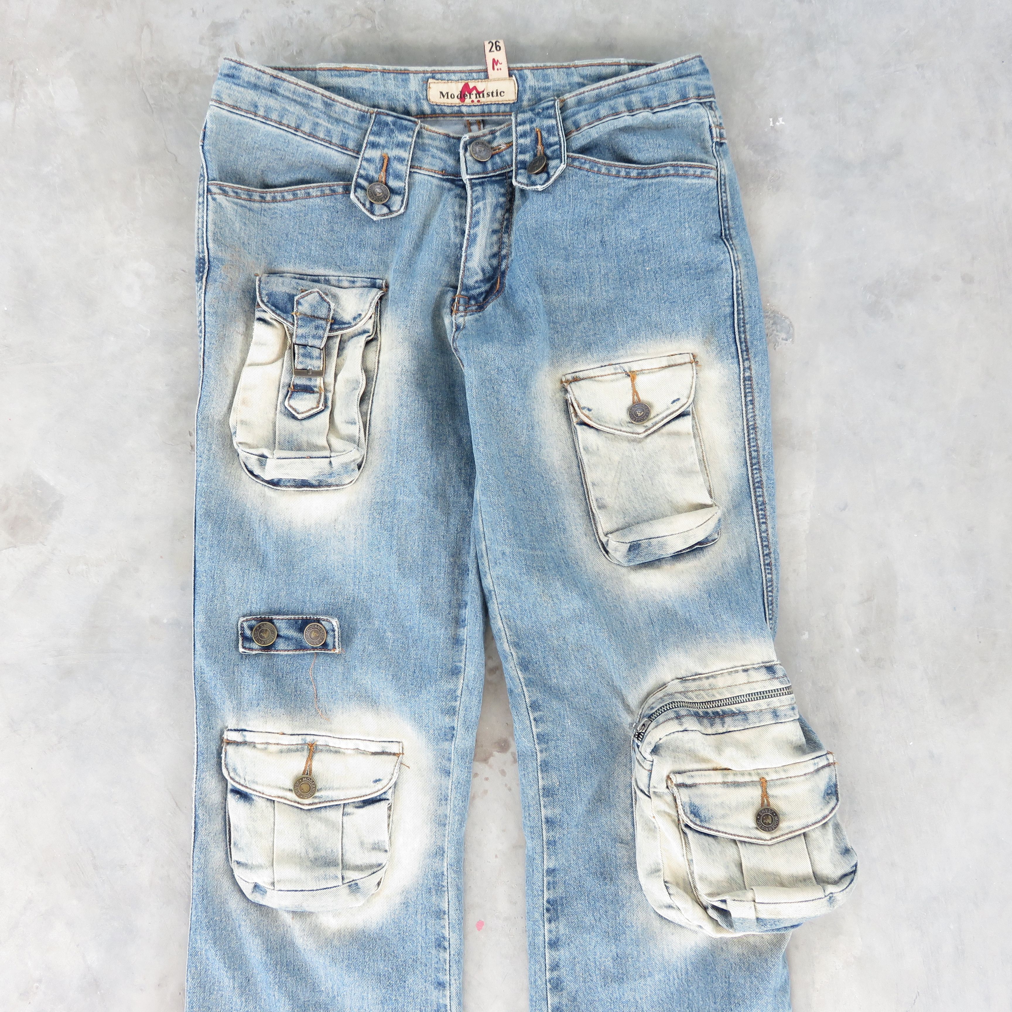 Japanese Brand Modernistic Flare Multipocket Punk Utility Cargo Pant Size US 28 / EU 44 - 2 Thumbnail