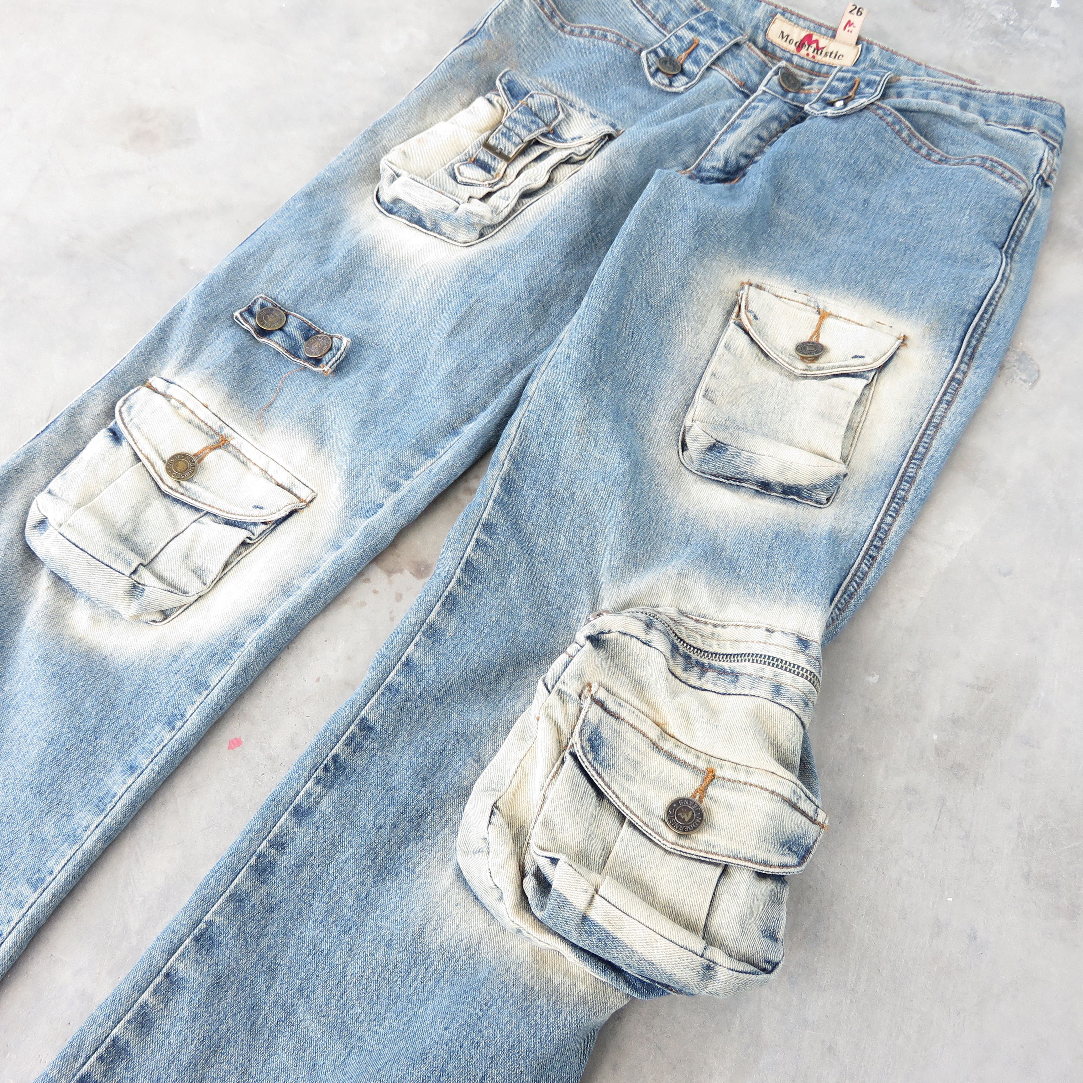 Japanese Brand Modernistic Flare Multipocket Punk Utility Cargo Pant Size US 28 / EU 44 - 3 Thumbnail