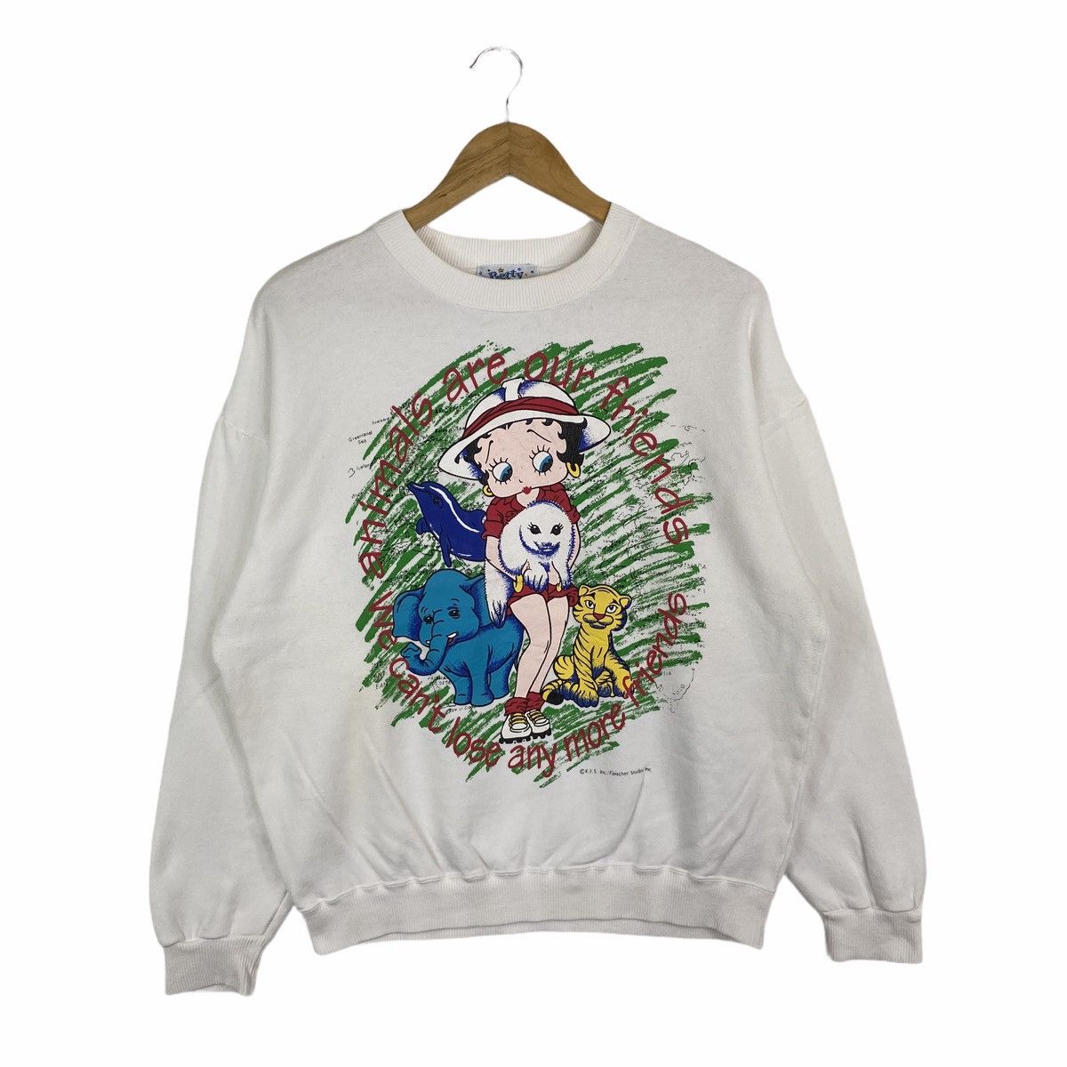 Cartoon Network × Vintage Vintage BETTY BOOP Fleisher Studio Cartoon Sweatshirt Size US M / EU 48-50 / 2 - 1 Thumbnail