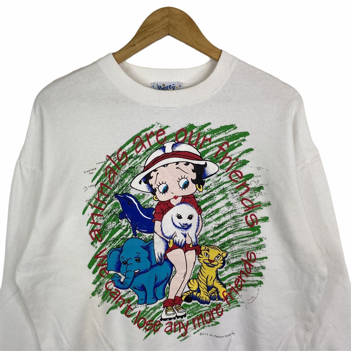 Cartoon Network × Vintage Vintage BETTY BOOP Fleisher Studio Cartoon Sweatshirt Size US M / EU 48-50 / 2 - 3 Thumbnail