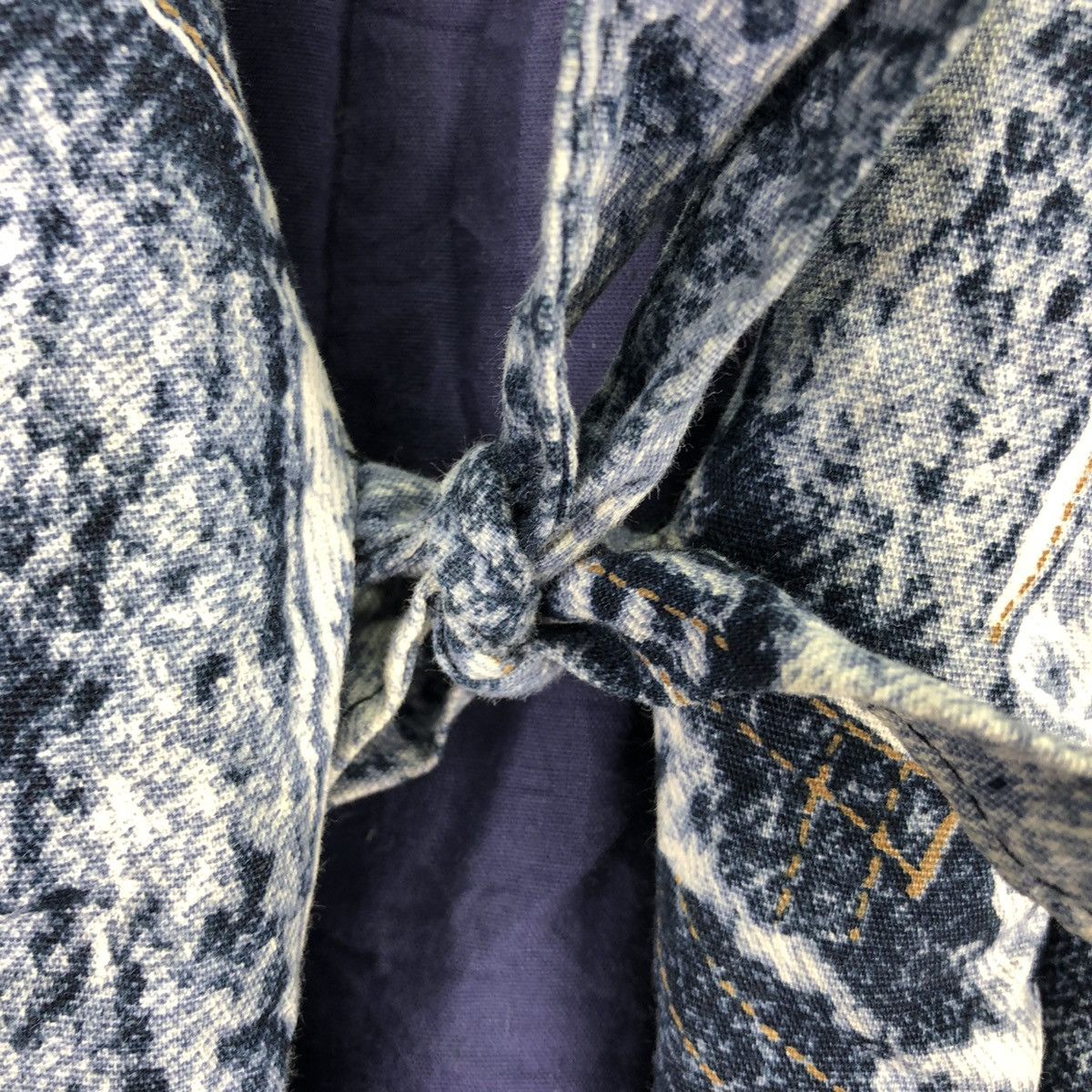 Japanese Brand Vintage Kimono Cardigan Fullprint Denim Patchwork by Kuwano Size US L / EU 52-54 / 3 - 7 Thumbnail