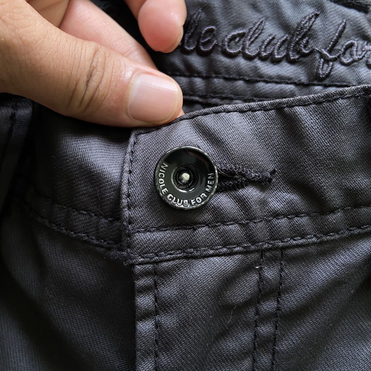 20471120 × Japanese Brand Nicole Club For Men Tactical Multi Pocket Cargo Coated Pants Size US 30 / EU 46 - 14 Thumbnail