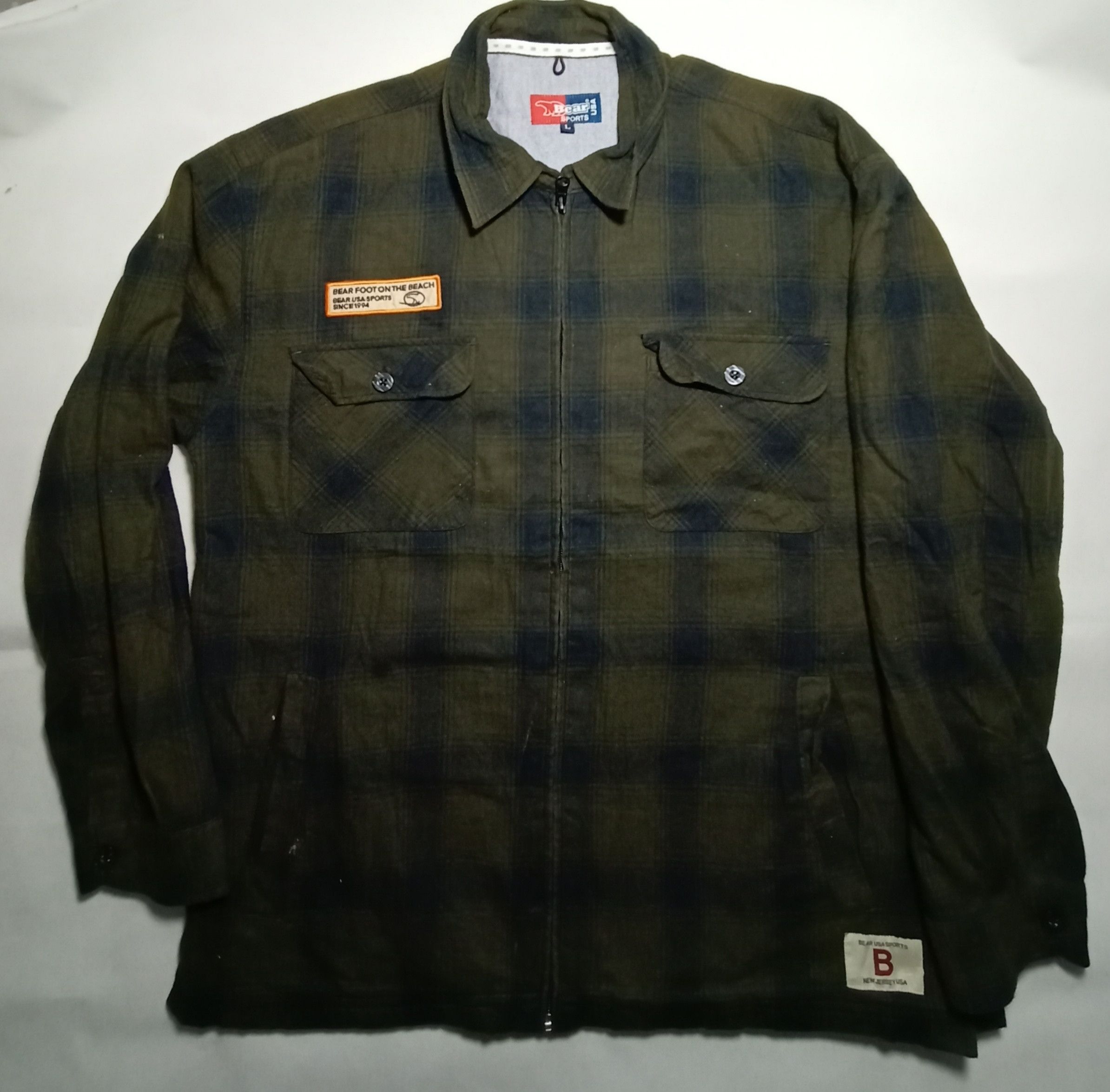 image of Hype x Made In USA Bear Usa Sports Knitwear Long Sleeves New Jersey Usa, Men's (Size Large)