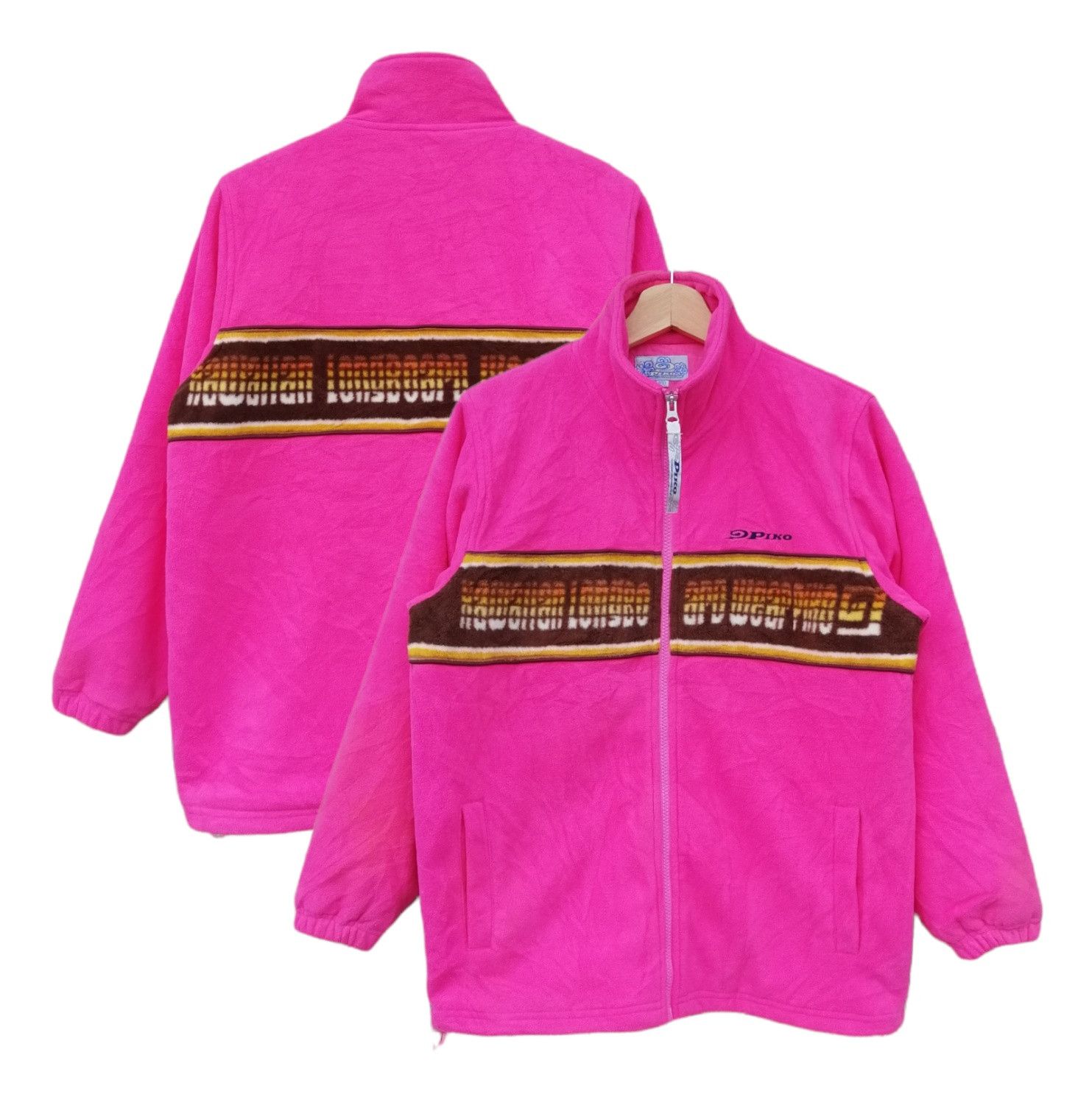 Japanese Brand Vintage Piko Hawaiian Flecce Jacket Size US S / EU 44-46 / 1 - 1 Thumbnail