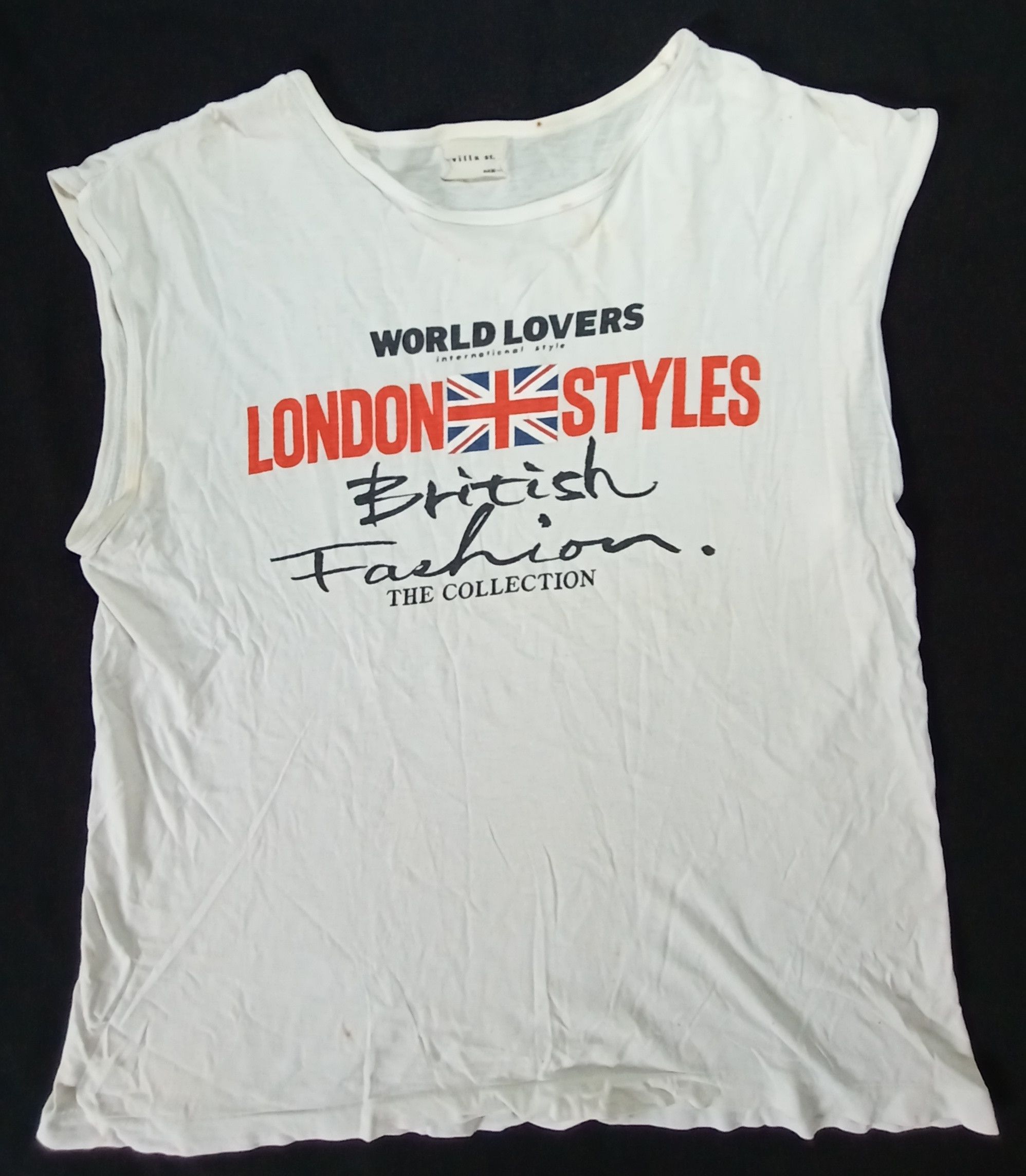 image of Hype x Vintage Villa St World Lovers London Style British Fashion in White, Men's (Size Large)