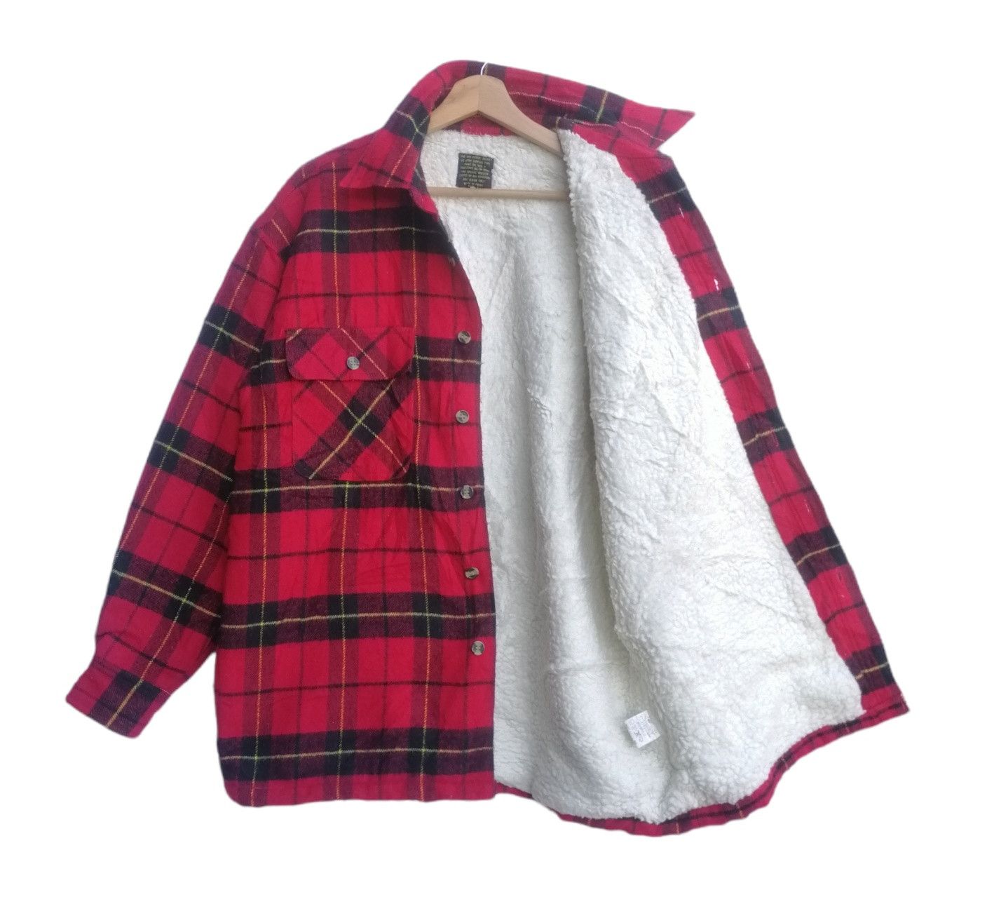 Flannel Vintage The Air Force Flannel Lined Sherpa Shacket Jacket Size US M / EU 48-50 / 2 - 9 Thumbnail