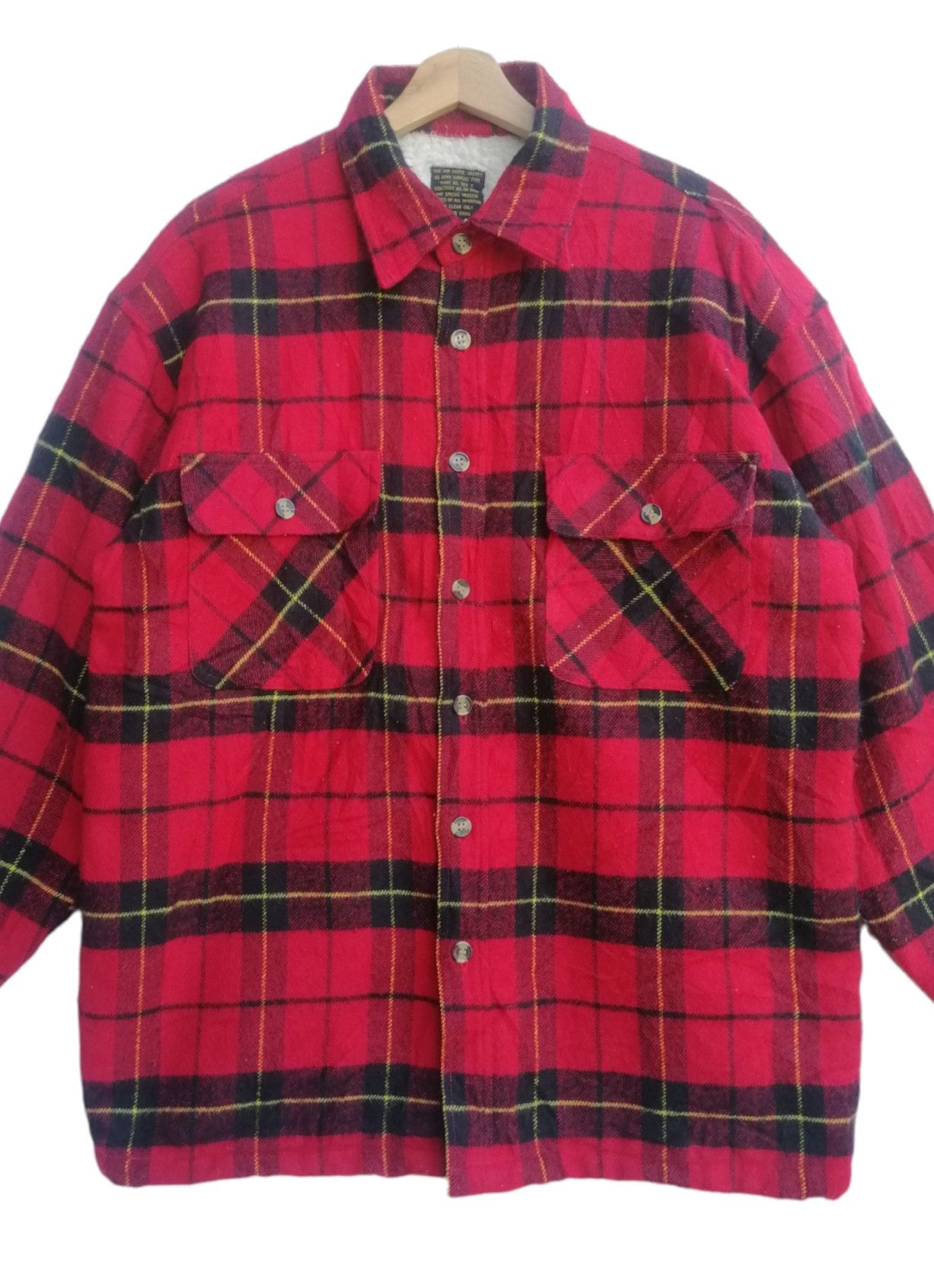 Flannel Vintage The Air Force Flannel Lined Sherpa Shacket Jacket Size US M / EU 48-50 / 2 - 2 Thumbnail