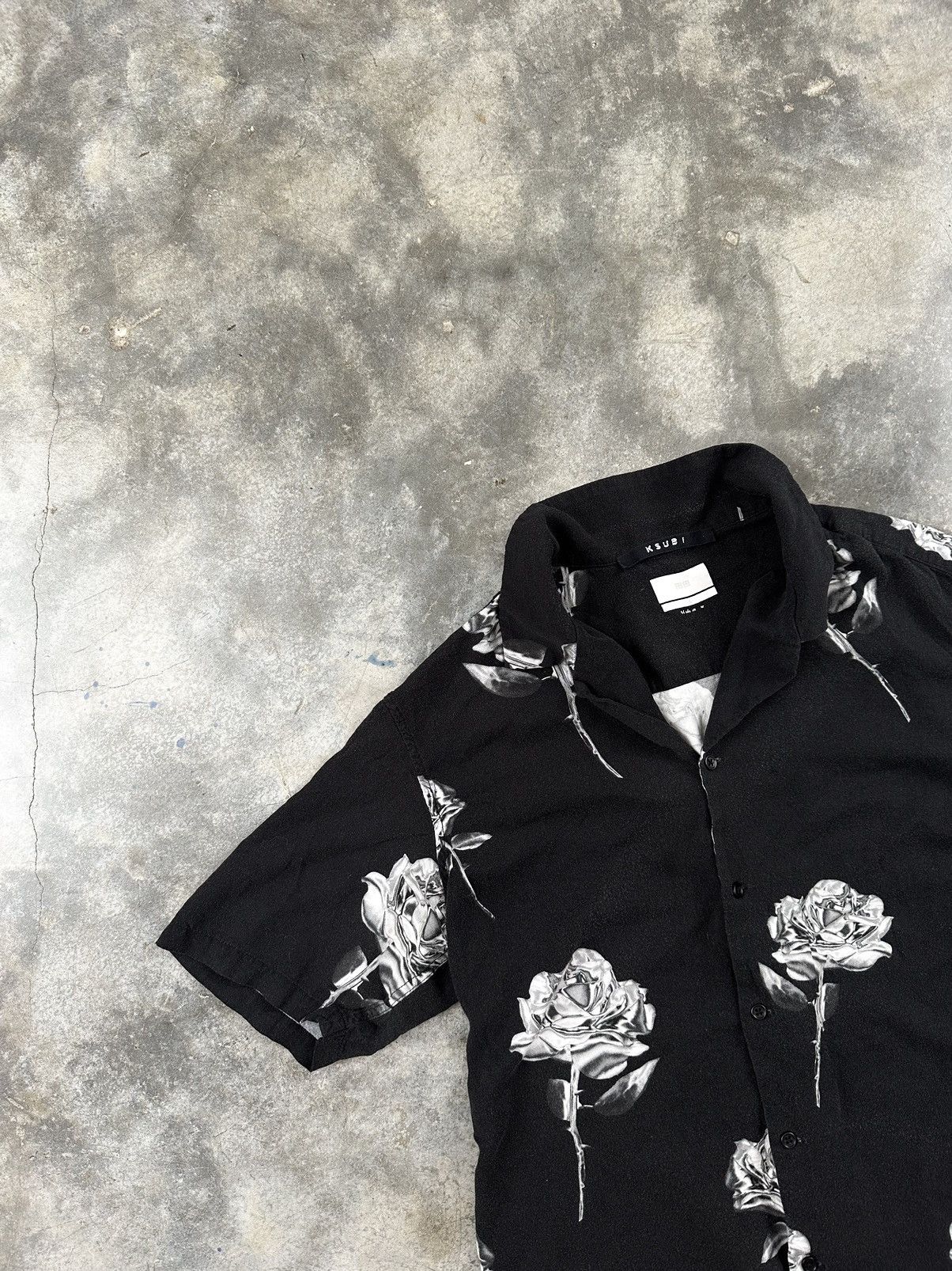 Ksubi Ksubi Chrome Roses Camp Collar Shirt Black Sz. Small Size US S / EU 44-46 / 1 - 2 Thumbnail