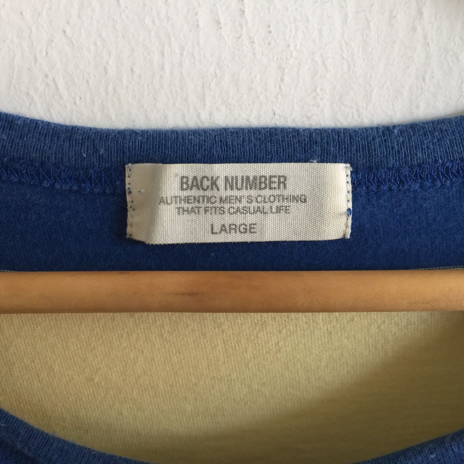 Designer × Japanese Brand Back Number Stripe Pocket Jail T Shirt Design Size US L / EU 52-54 / 3 - 3 Thumbnail