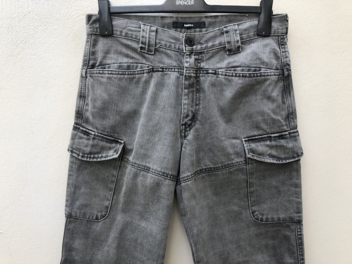 Beams Plus Vintage Beams Made in Japan Cargo Faded Black Denim Size US 30 / EU 46 - 2 Thumbnail