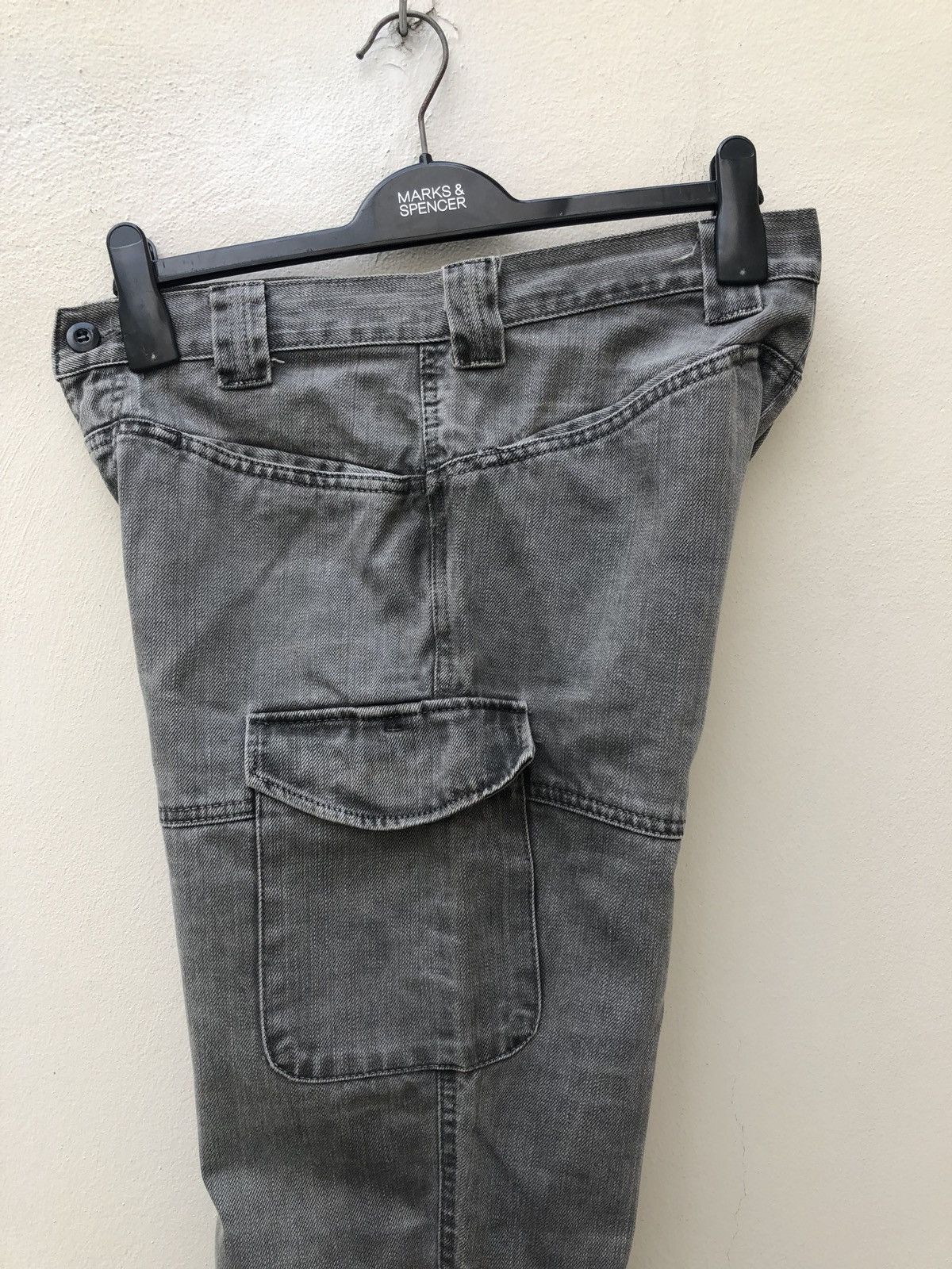 Beams Plus Vintage Beams Made in Japan Cargo Faded Black Denim Size US 30 / EU 46 - 10 Thumbnail