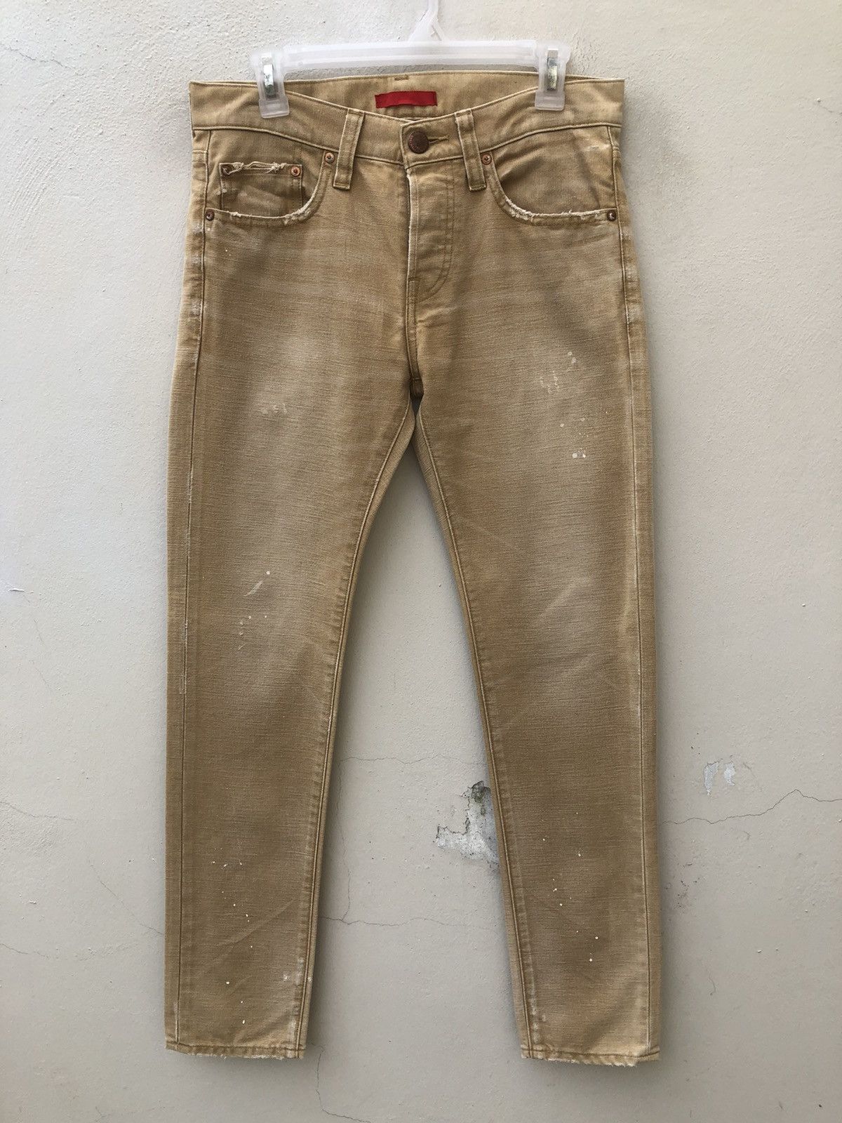Beams Plus BEAMS X RED CARD Japan Distressed Painter Denim Skinny Jeans Size US 29 - 6 Thumbnail