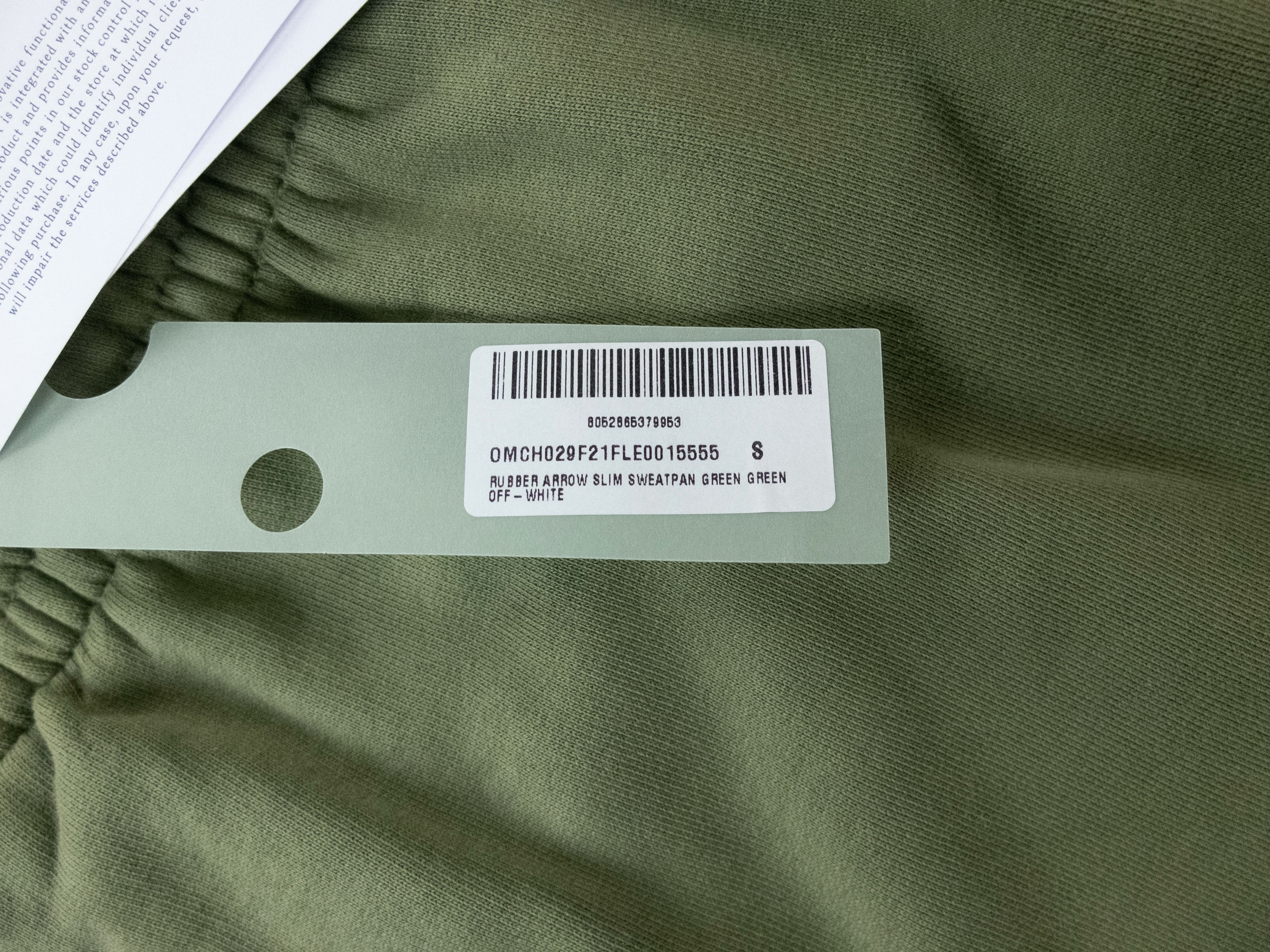 Off-White OFF-WHITE green rubber arrows slim sweat track pants Small Size US 30 / EU 46 - 7 Thumbnail