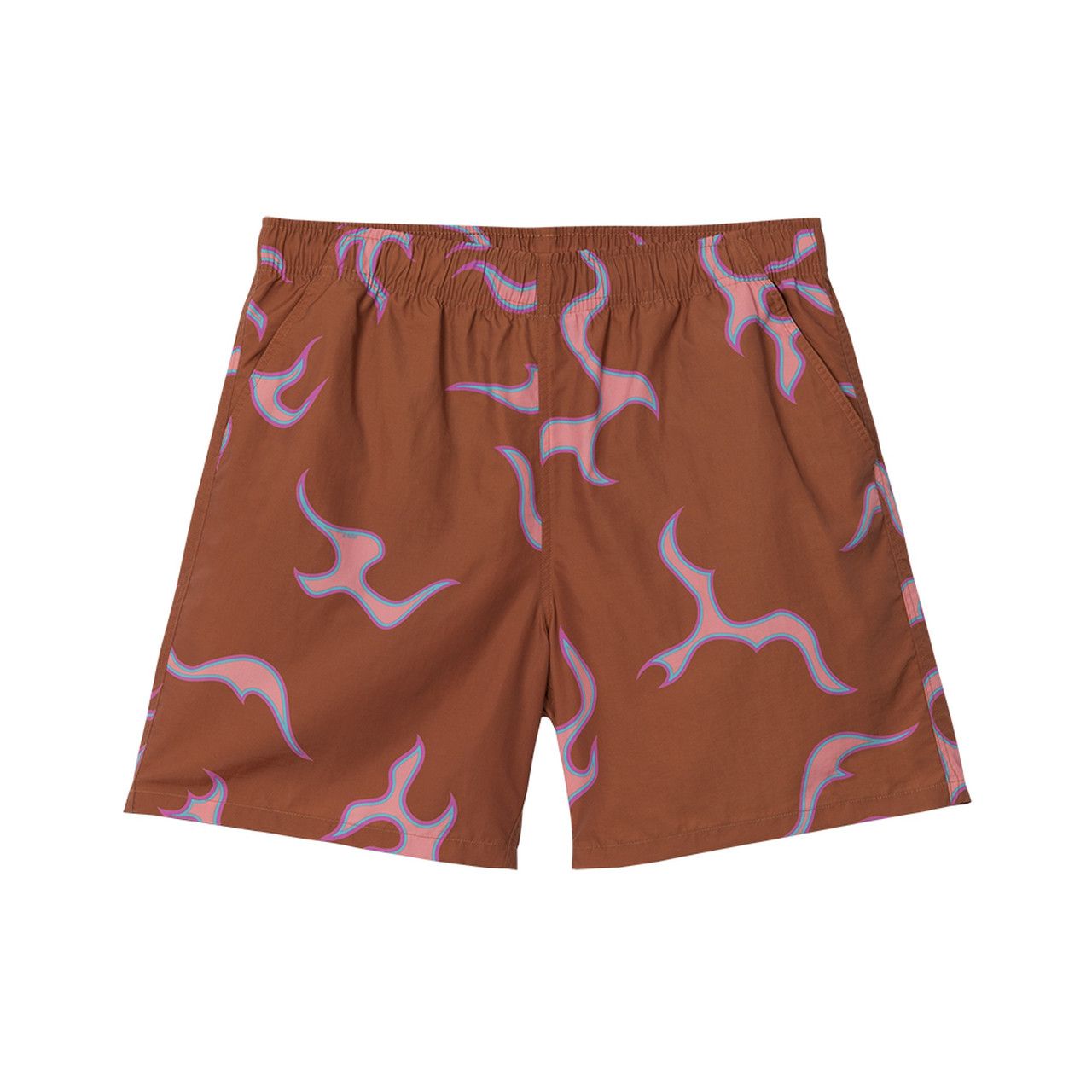 image of Golf Le Fleur x Golf Wang Brown Flame Shorts, Men's (Size 36)