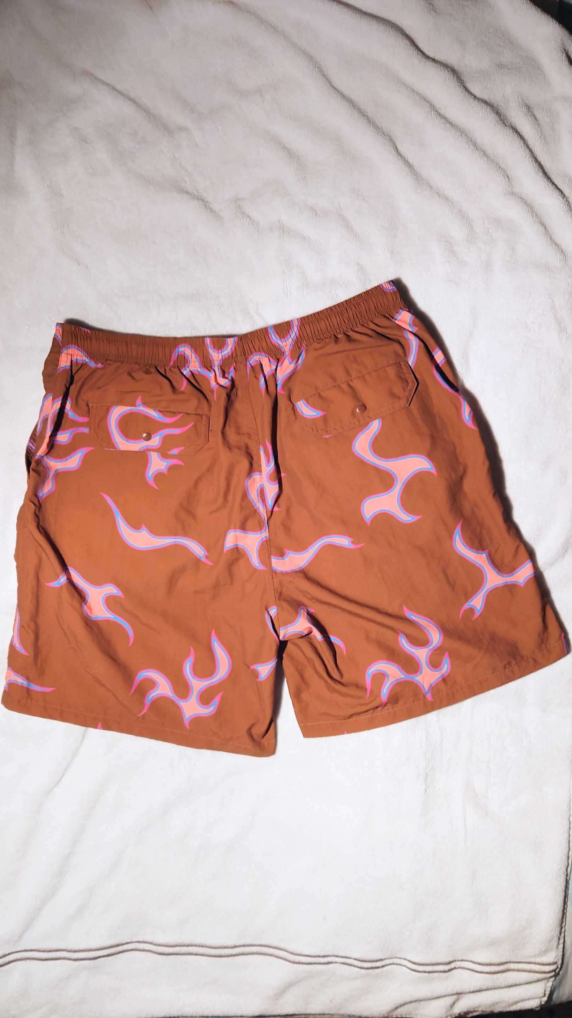 Golf Wang × Golf le Fleur × Tyler The Creator Golf Wang Brown Flame Shorts Size US 36 / EU 52 - 3 Thumbnail