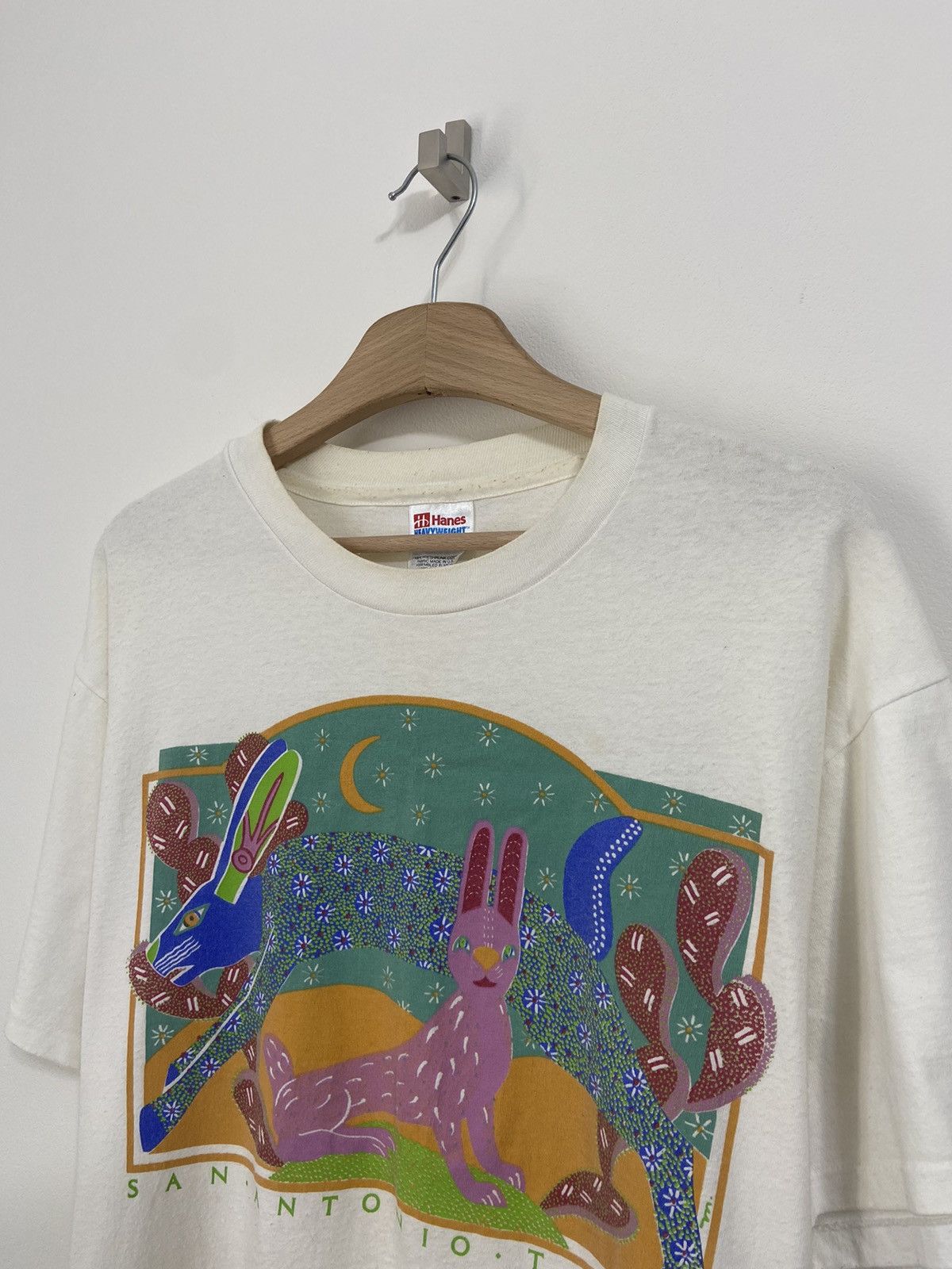 Hanes San Antonio Tejas 1995 Art Basics Size US L / EU 52-54 / 3 - 2 Thumbnail