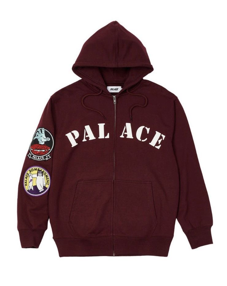 image of Palace Duck Bomb Hood Burgundy Xl, Men's