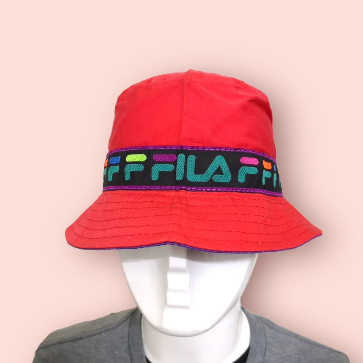 Fila ARCHIVAL FILA LOGO SPELLS BUCKET HAT ITALY Size ONE SIZE - 8 Thumbnail