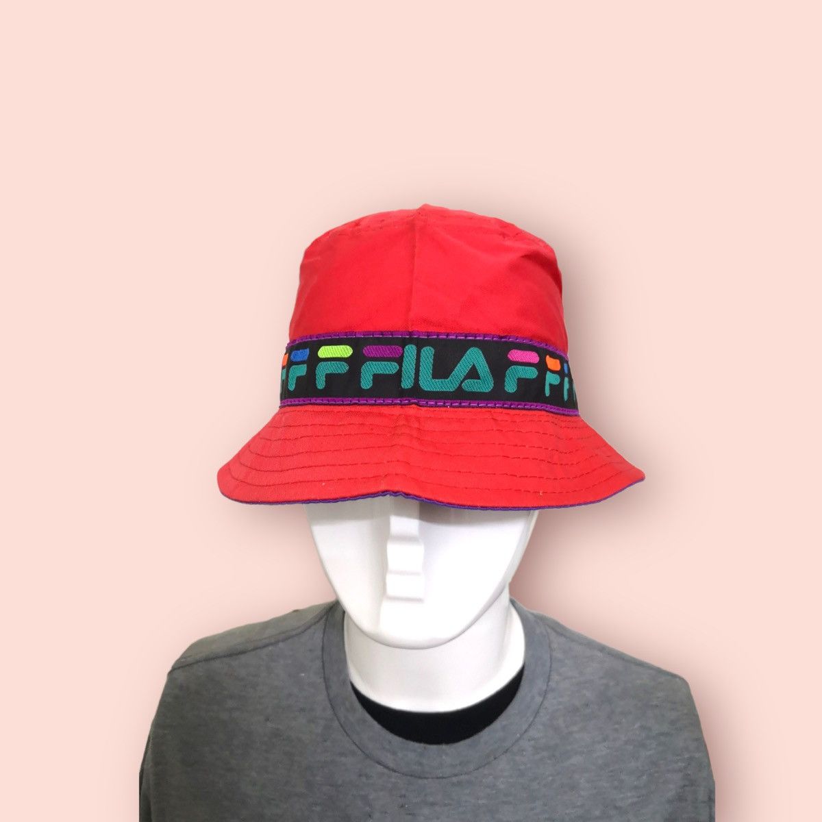 Fila ARCHIVAL FILA LOGO SPELLS BUCKET HAT ITALY Size ONE SIZE - 3 Thumbnail