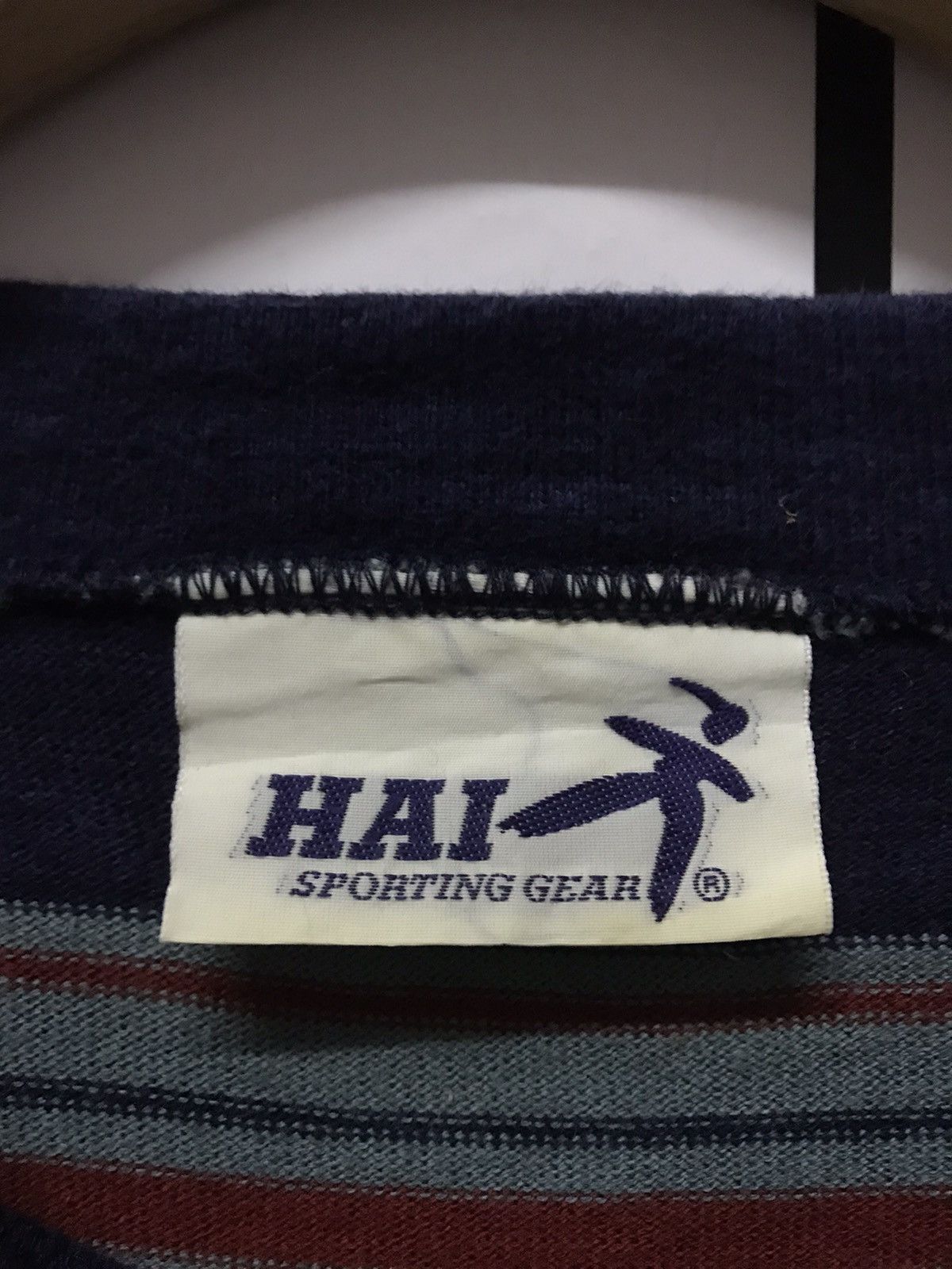 Hai Sporting Gear × Issey Miyake Vintage Hai Sporting Gear tilted stripe long sleeve tee Size US M / EU 48-50 / 2 - 12 Thumbnail