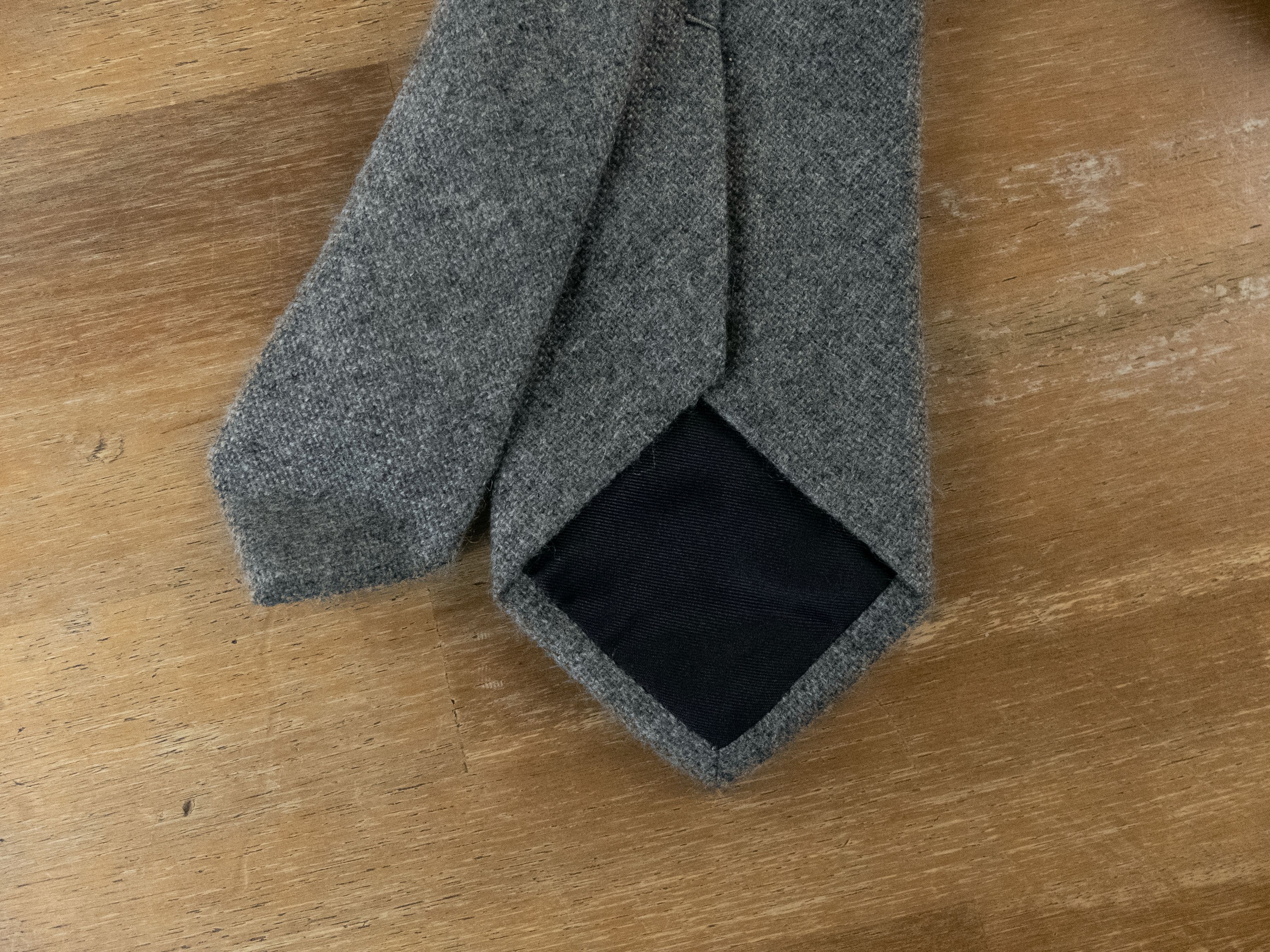 Drake's DRAKE'S of London hand made woven gray pure cashmere tie q Size ONE SIZE - 4 Thumbnail