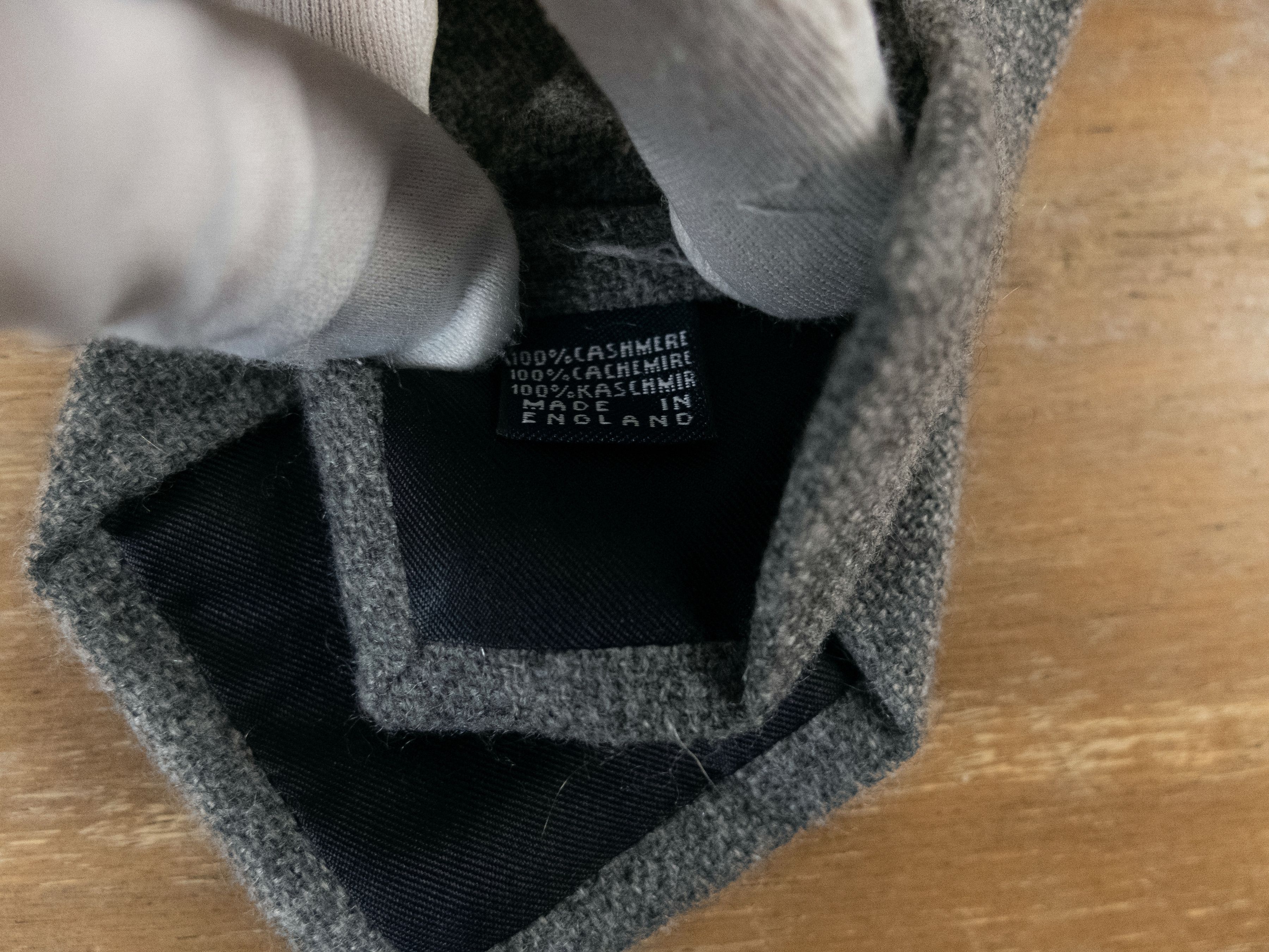 Drake's DRAKE'S of London hand made woven gray pure cashmere tie q Size ONE SIZE - 5 Thumbnail