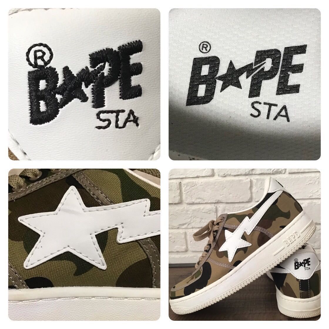Bape Canvas × leather BAPESTA sneakers APE BAPE STA shoes Size US 9 / EU 42 - 9 Thumbnail