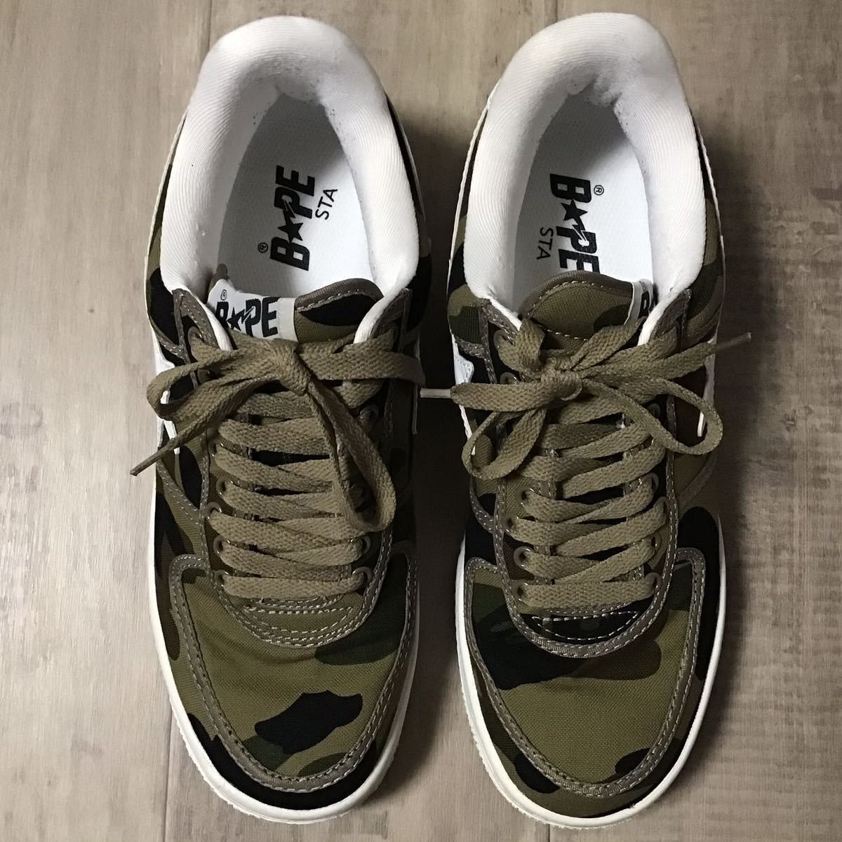 Bape Canvas × leather BAPESTA sneakers APE BAPE STA shoes Size US 9 / EU 42 - 4 Thumbnail