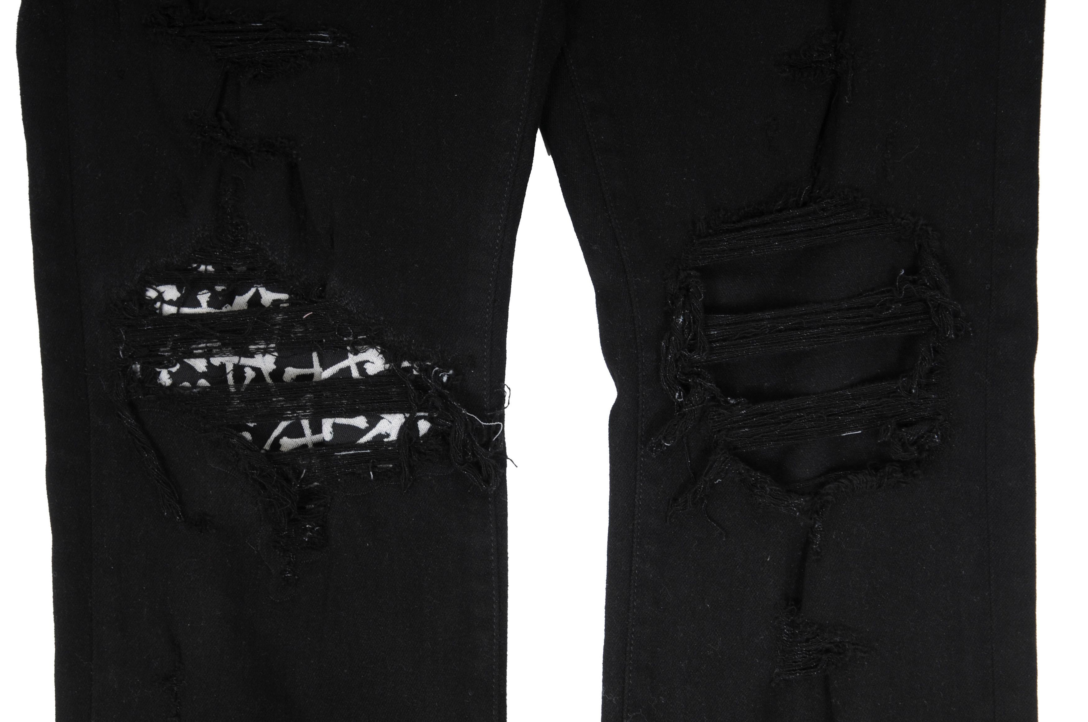 Amiri Art Patch Cross Bone Denim Skinny Jeans - 00987 Size US 36 / EU 52 - 4 Thumbnail