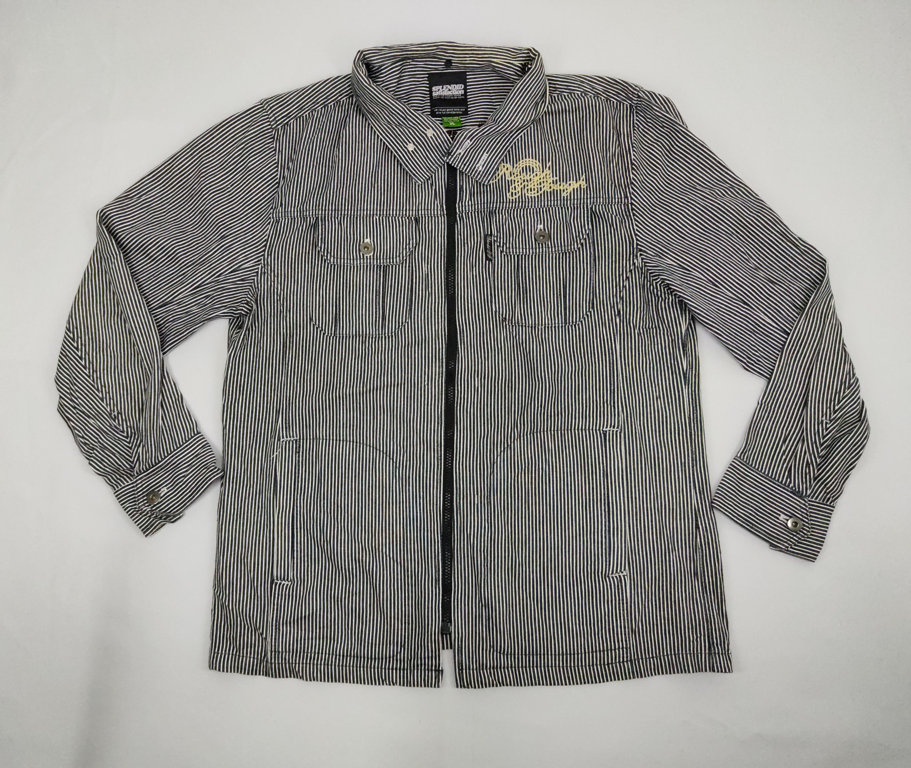 Japanese Brand Splendid Satisfaction Zipper Denim Jacket Work Wear Size US L / EU 52-54 / 3 - 1 Thumbnail