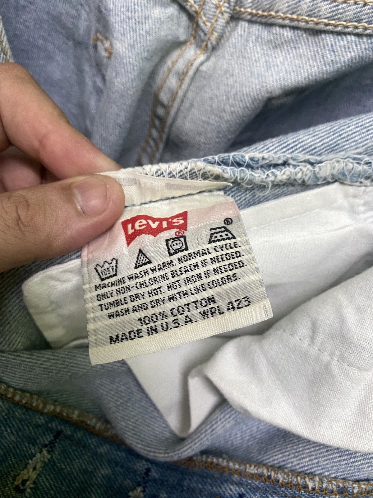 Levi's × Vintage 90s Vintage LEVIS 501 Made In USA Light Wash Jeans 32x28 Size US 32 / EU 48 - 18 Thumbnail