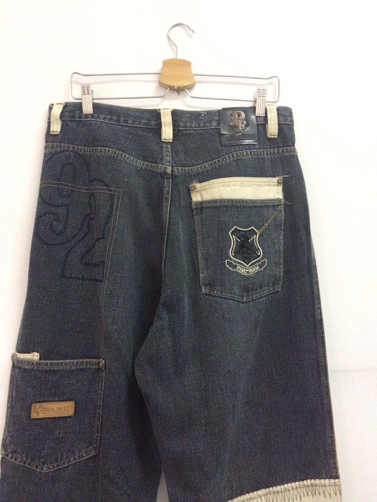 Japanese Brand × Phat Farm Baggy Phat Farm patchwork tactical denim pant Size US 32 / EU 48 - 5 Thumbnail