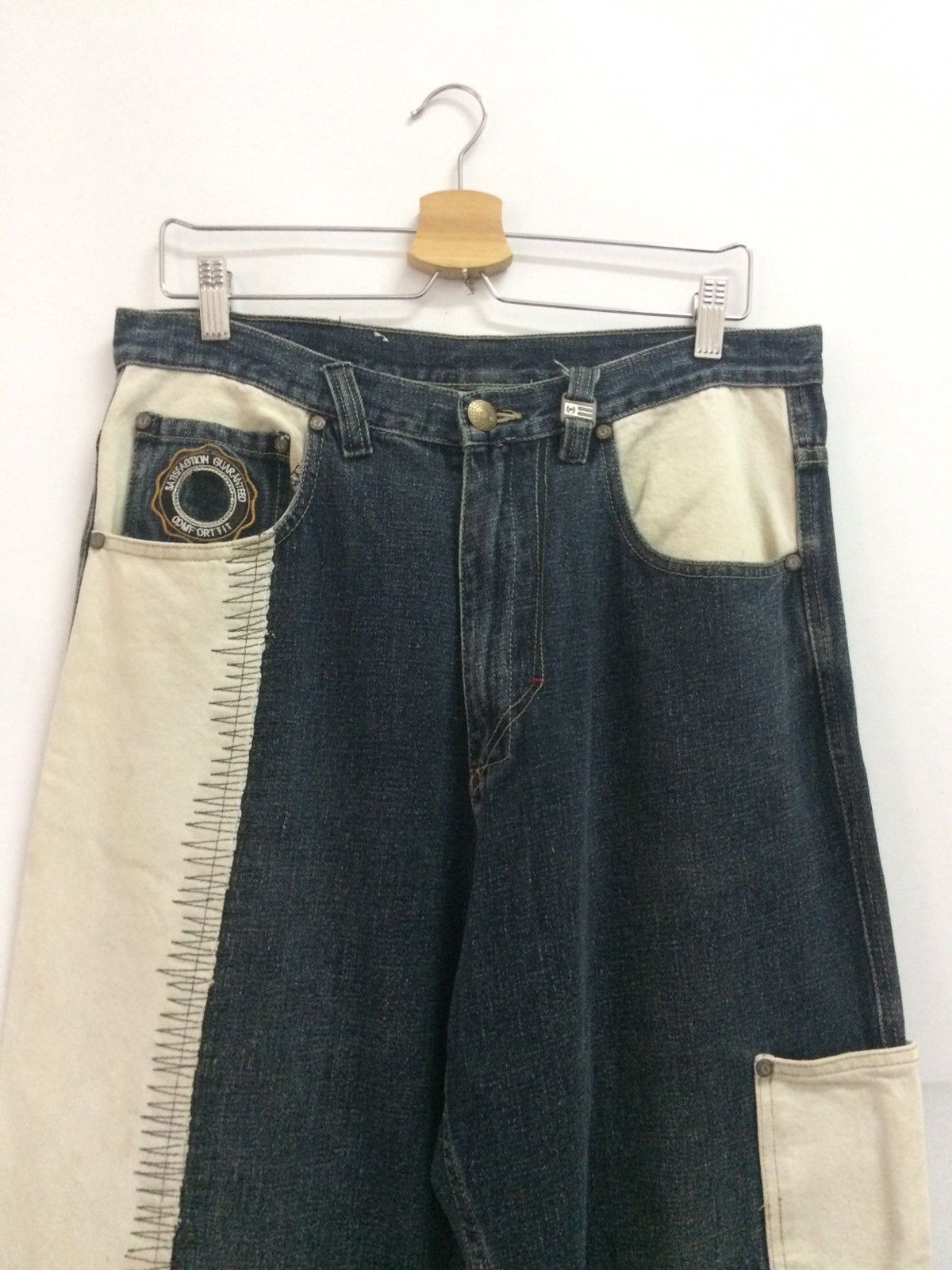 Japanese Brand × Phat Farm Baggy Phat Farm patchwork tactical denim pant Size US 32 / EU 48 - 2 Thumbnail