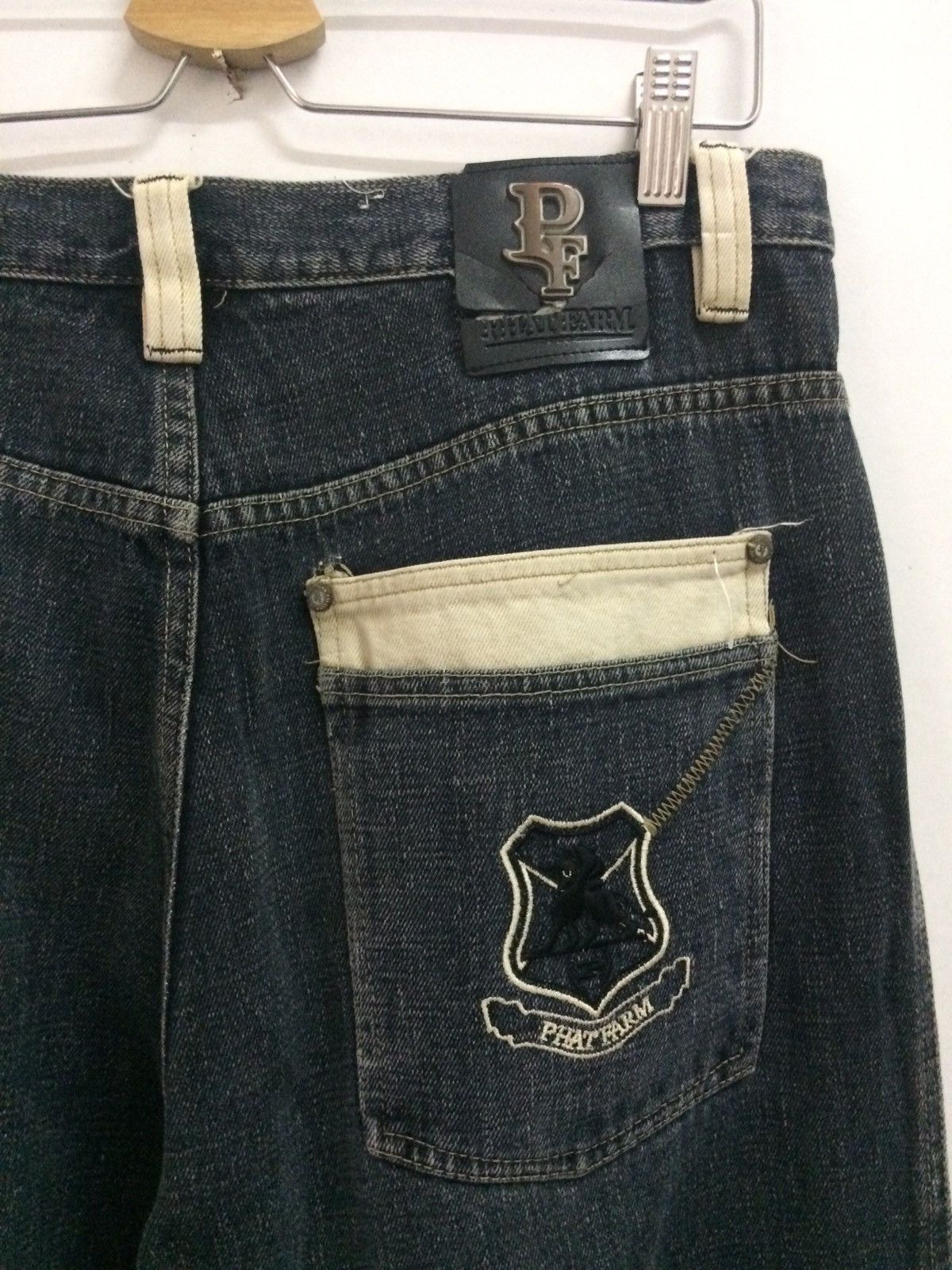 Japanese Brand × Phat Farm Baggy Phat Farm patchwork tactical denim pant Size US 32 / EU 48 - 8 Thumbnail