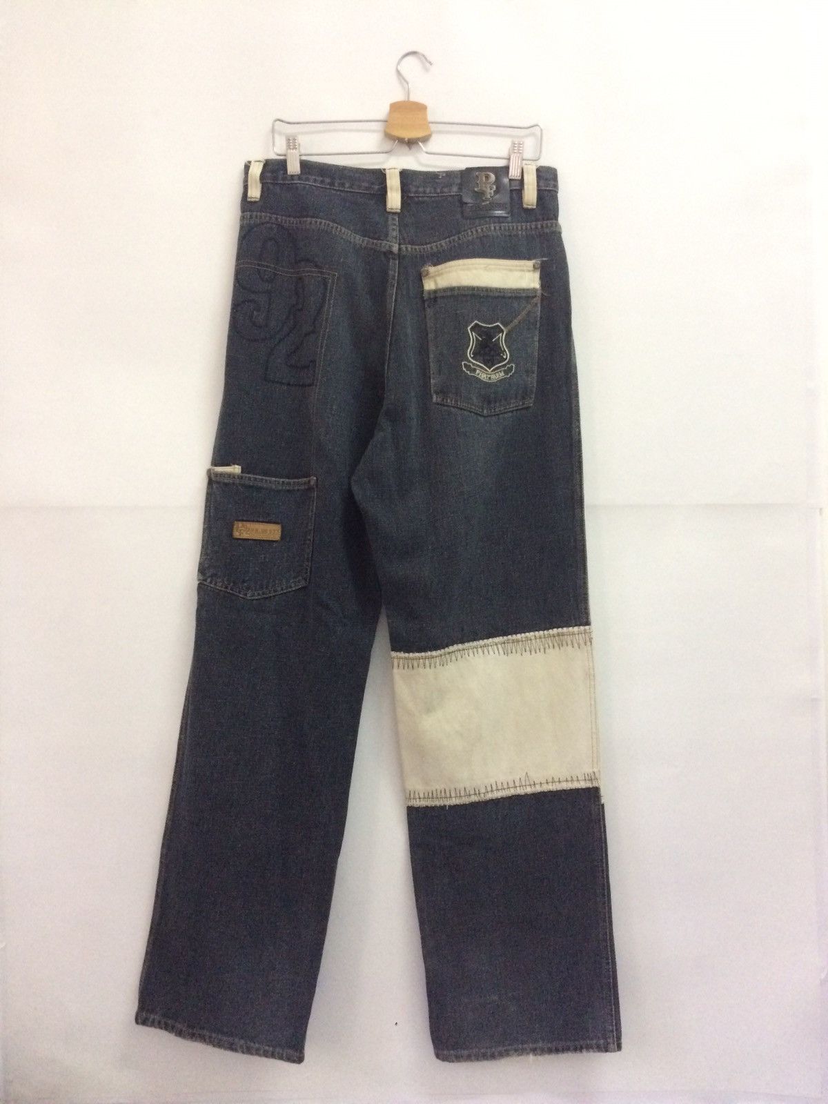 Japanese Brand × Phat Farm Baggy Phat Farm patchwork tactical denim pant Size US 32 / EU 48 - 4 Thumbnail