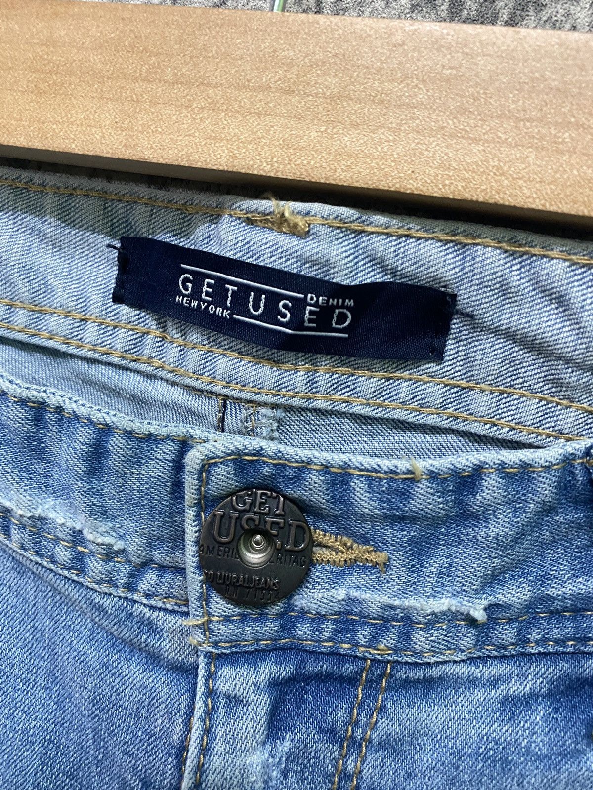 Designer GET USED Distressed Patchwork Skinny Kapital Style Denim Size US 32 / EU 48 - 14 Thumbnail