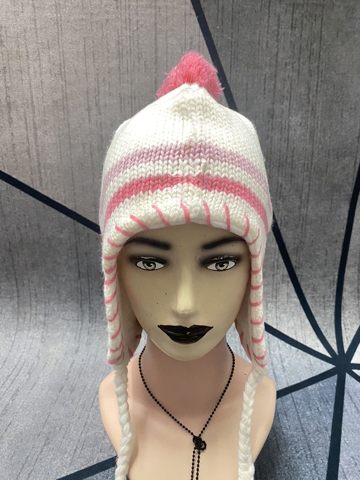 Hush Hush Stripe Design Beanie Hat