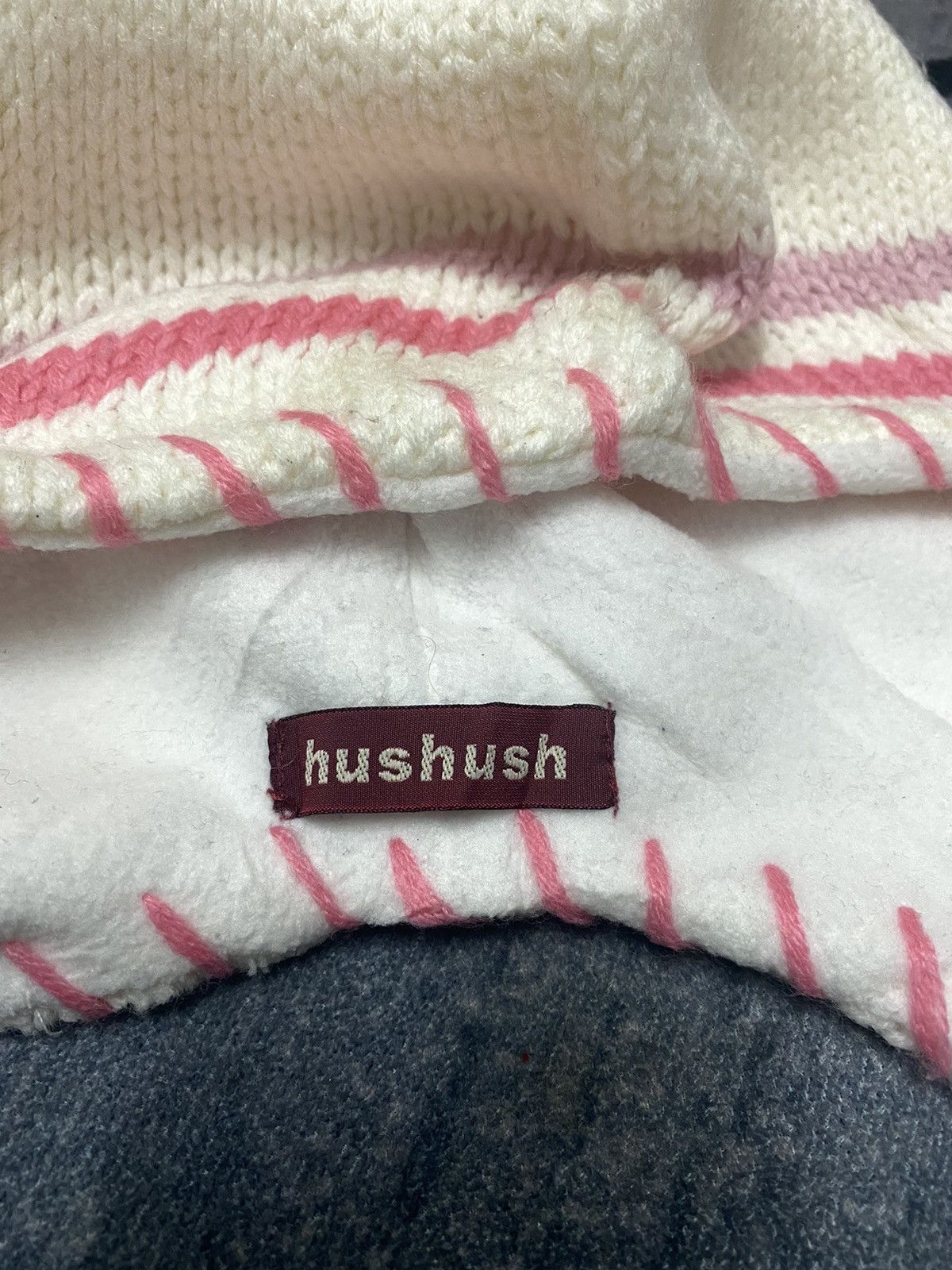Japanese Brand Hush Hush Stripe Design Beanie Hat Size ONE SIZE - 5 Thumbnail