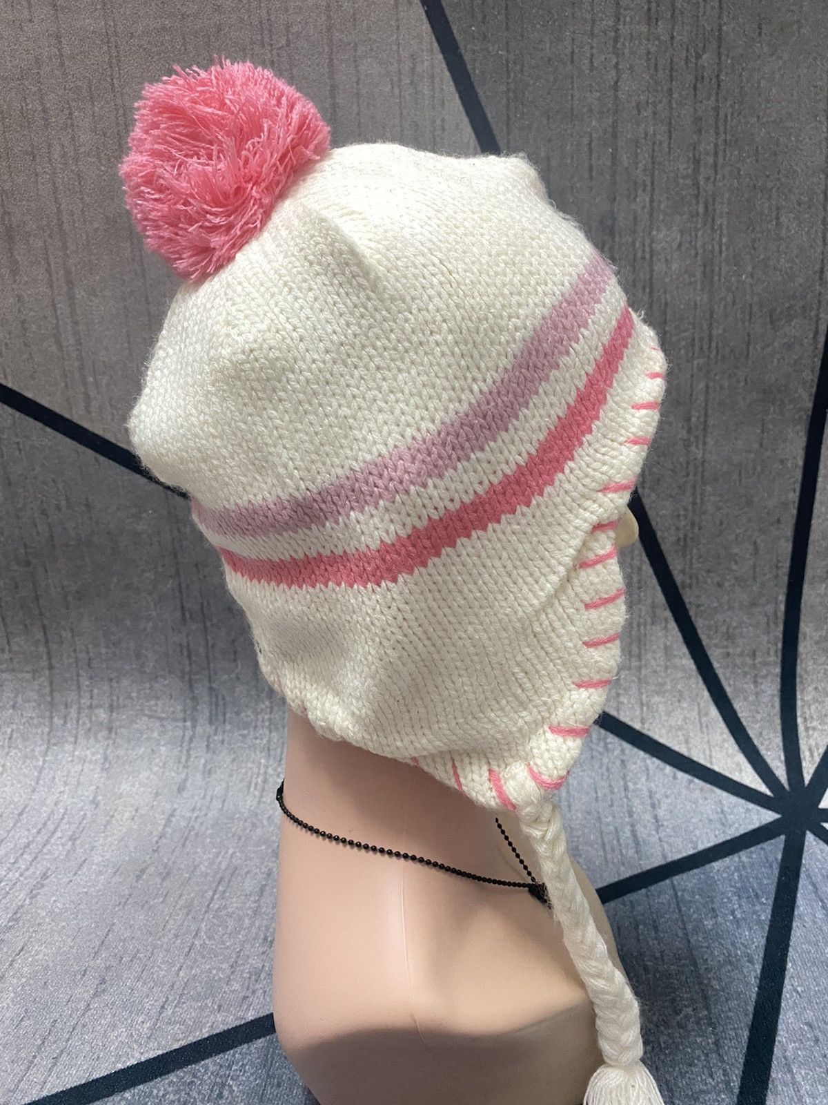 Japanese Brand Hush Hush Stripe Design Beanie Hat Size ONE SIZE - 4 Thumbnail