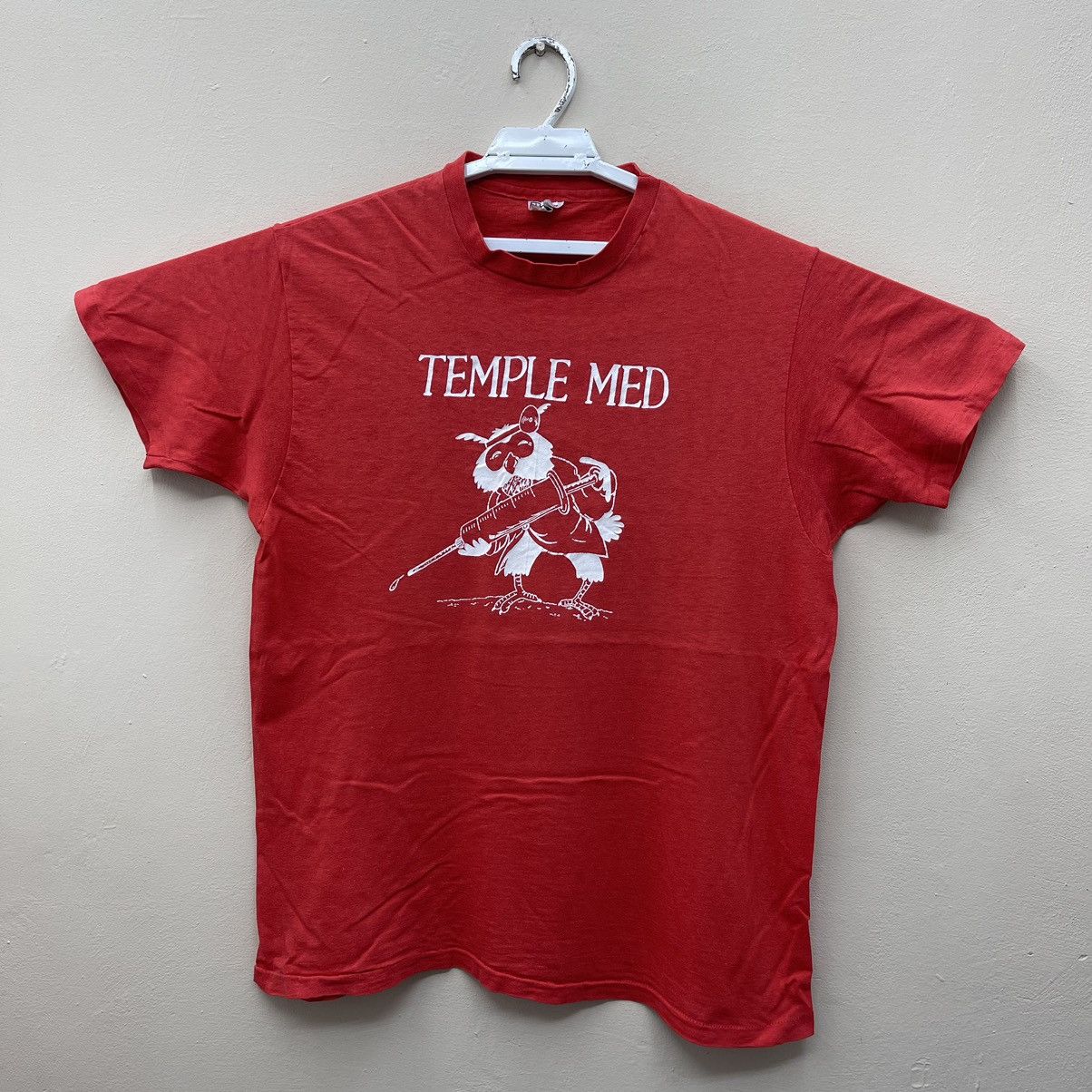 Vintage Vintage 80s Temple Med Hanes T-Shirt Size US XL / EU 56 / 4 - 1 Thumbnail