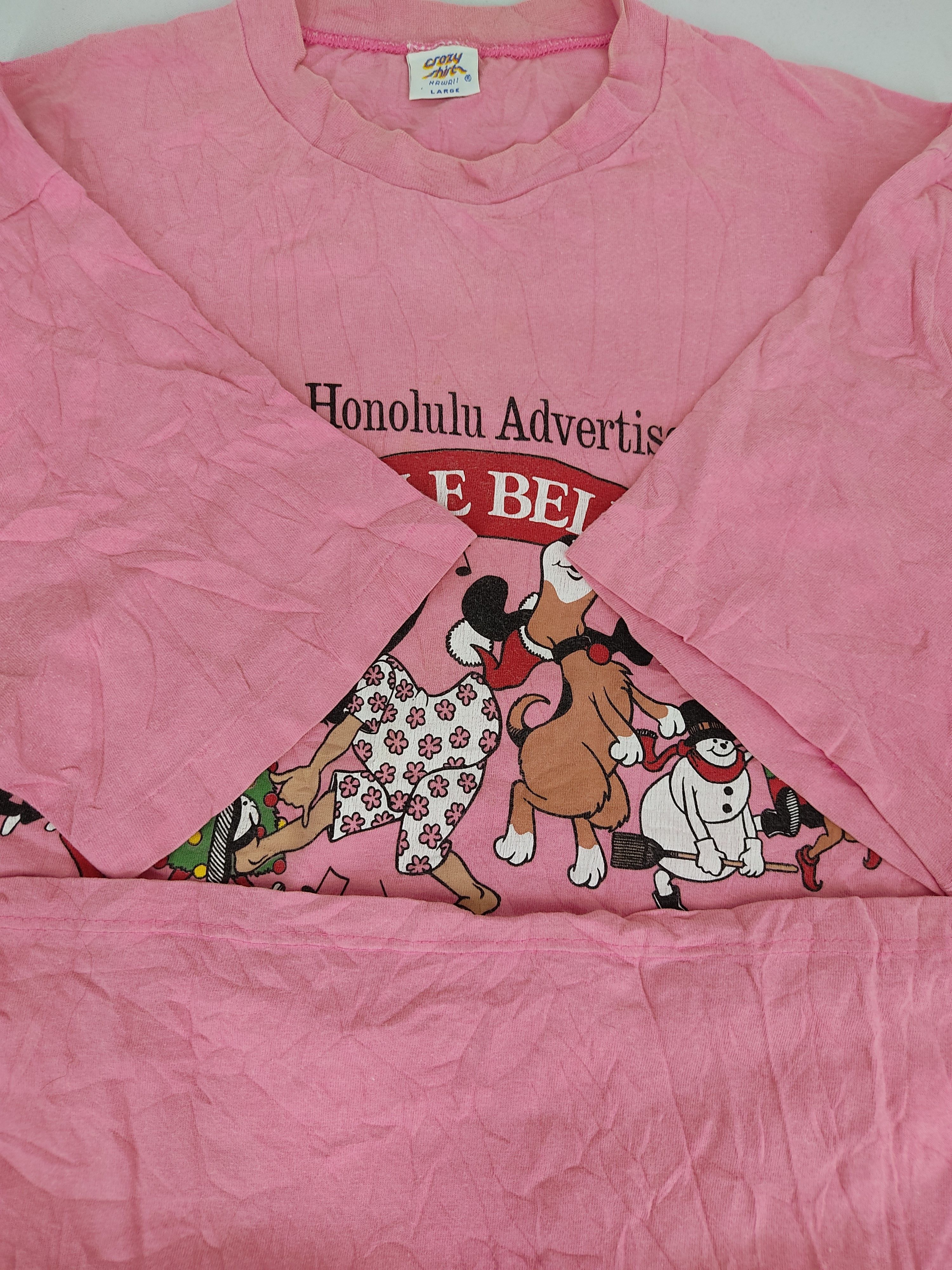Vintage Vintage 90s Jingle Bell Run The Honolulu Advertiser Tee Art Size US L / EU 52-54 / 3 - 6 Thumbnail