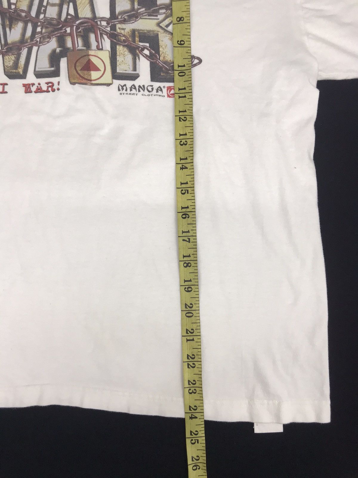 Anime Vintage Manga Anti War Logo Spell Out Nice Design Tee Size L / US 10 / IT 46 - 7 Thumbnail